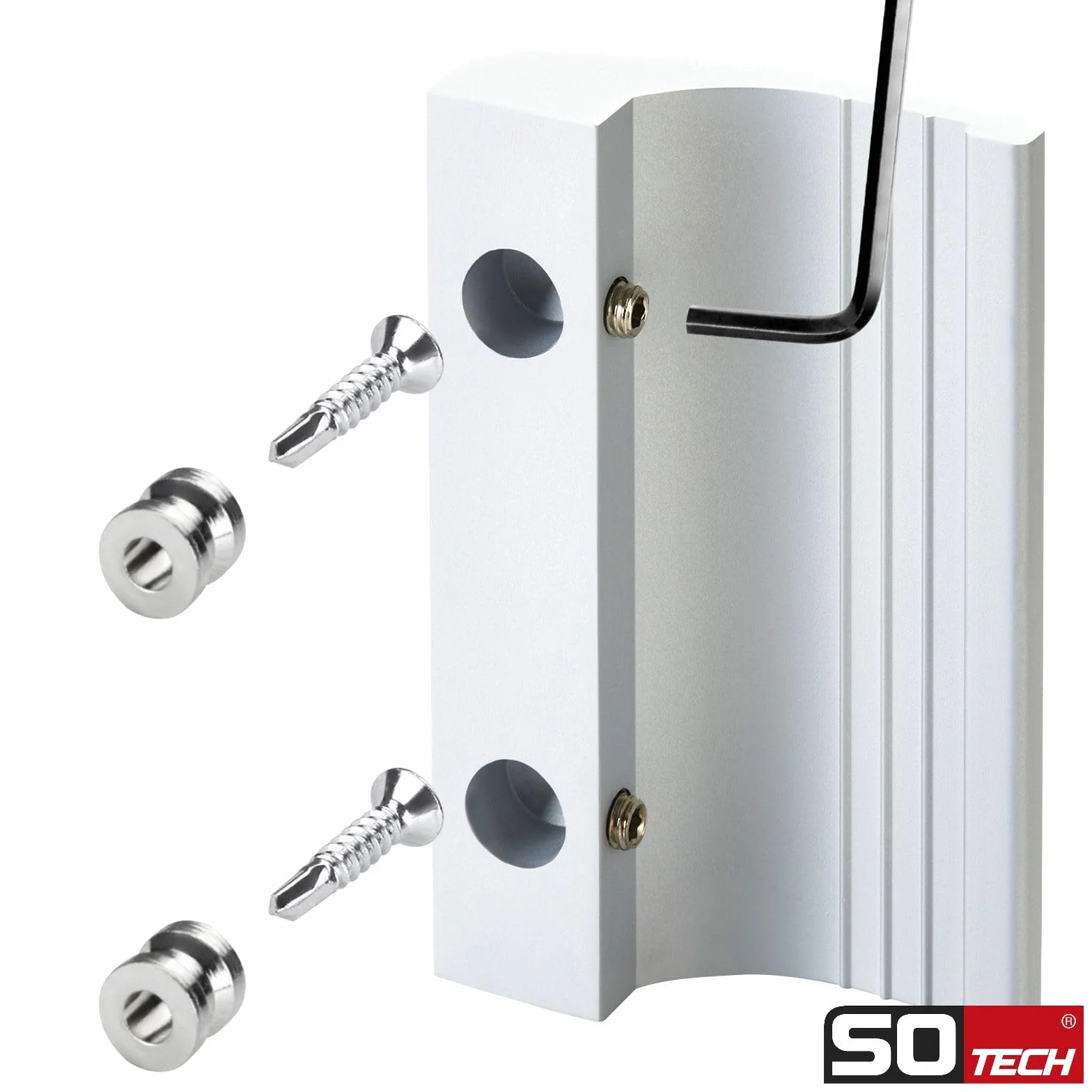 SOTECH Klamka do drzwi balkonowych SEJA aluminium 82 x 52 x 20 mm biała
