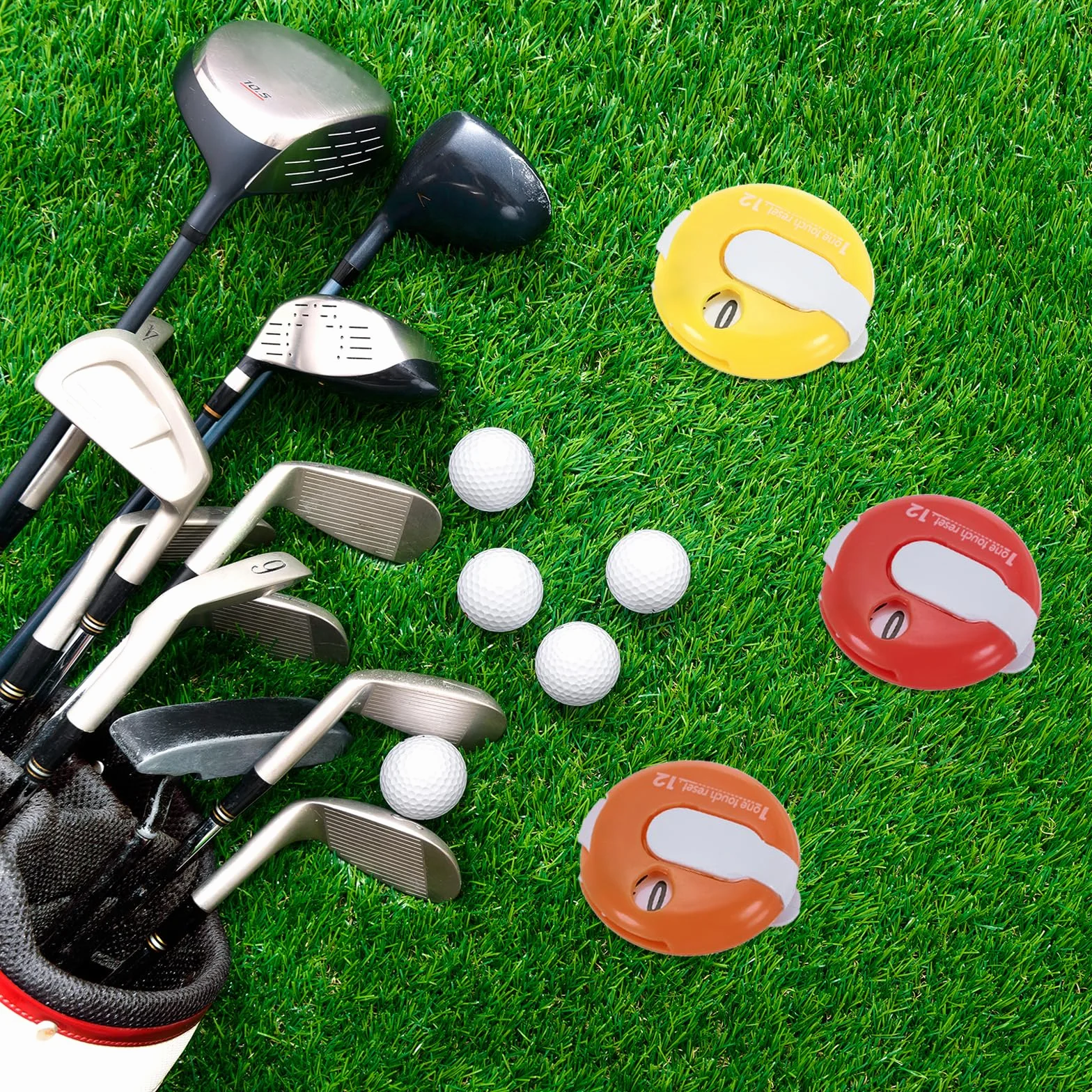 PATIKIL Licznik punktów golfowych, mini golf strzał mocowanie licznik zatrzaskowy klips dla golfistów rękawica czapka