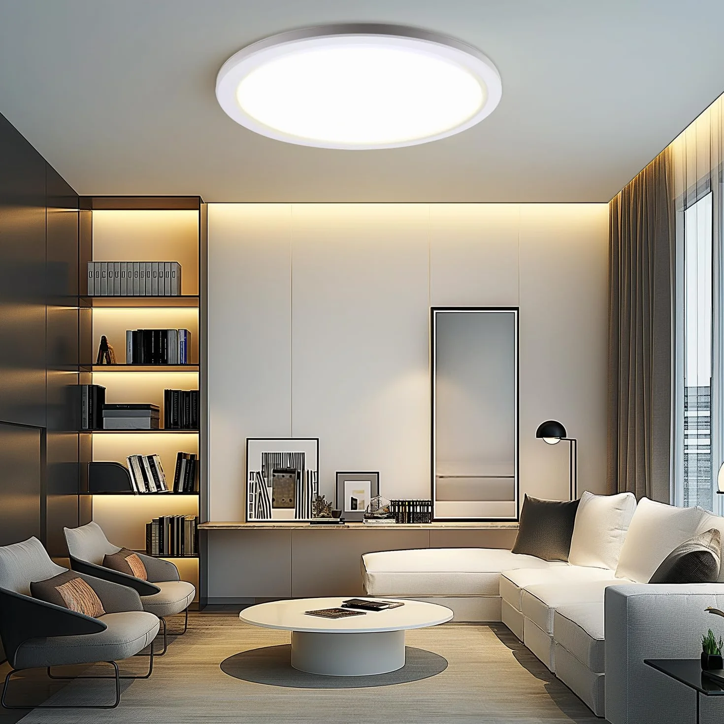 DA LIGHT Płaska lampa sufitowa LED 18W 2000lm 22cm IP54 wodoodporna 3CCT regulowany