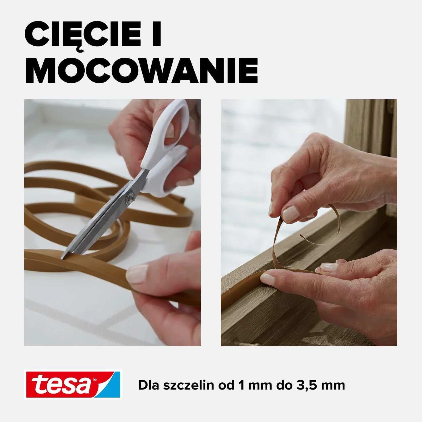 tesa INSULATION S taśma uszczelniająca pianka PE 6m x 9mm x 4mm brązowa
