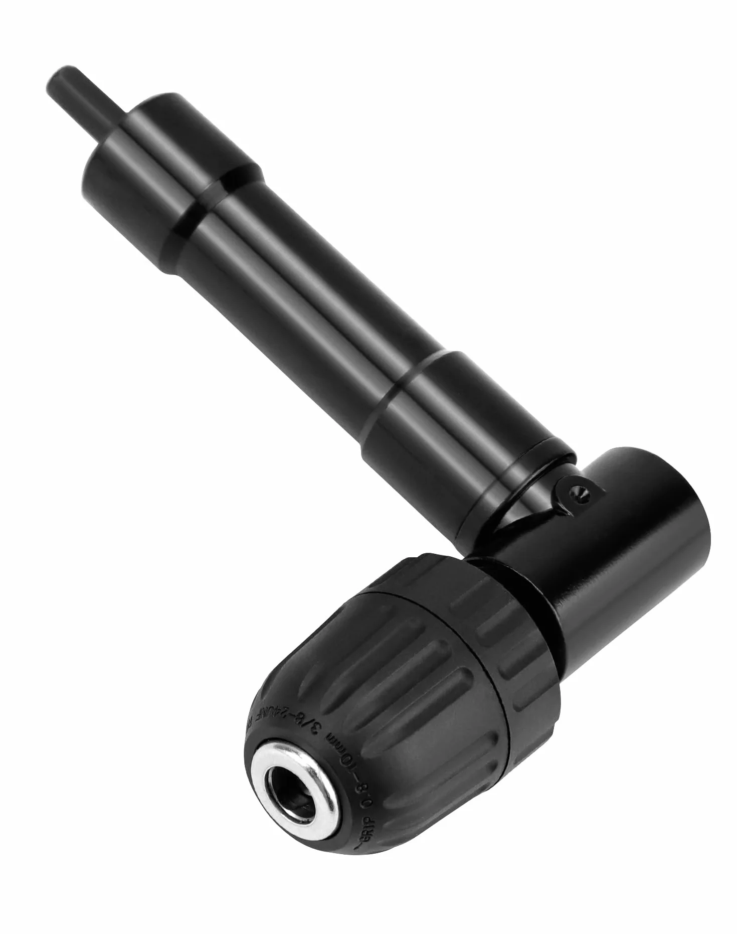 QWORK Przystawka do wiertarki kątowej, zakres mocowania 0,8-10 mm, uchwyt wiertarski 90 stopni, adapter do wiercenia pod kątem