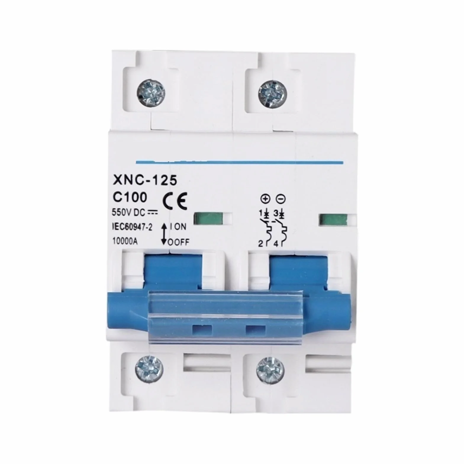2P 125A 100A 80A MCB 550V Wyłącznik automatyczny do systemu PV bateria wyłącznik główny (100 A)