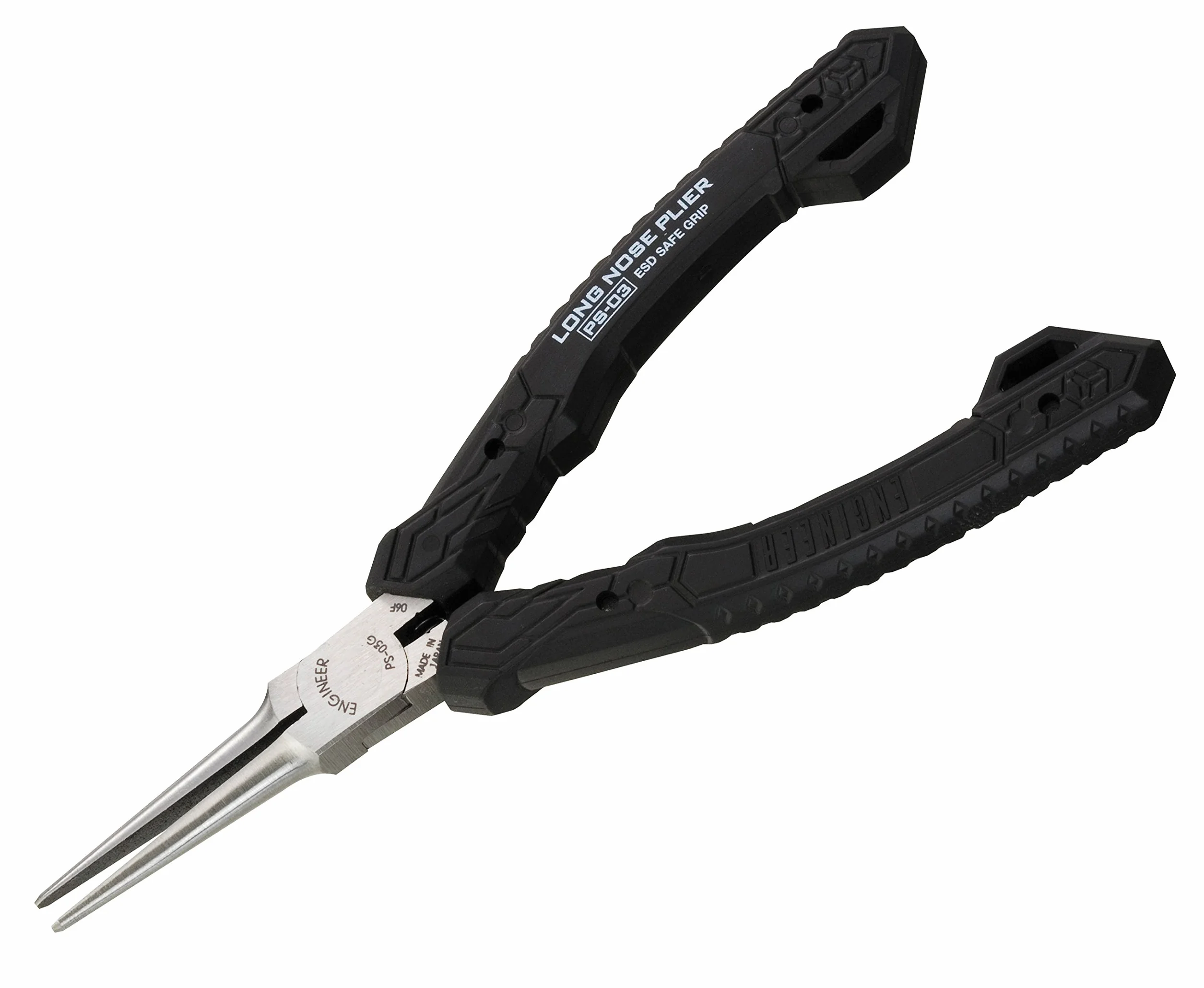 Kompaktowe precyzyjne długie szczypce końcówka igły ESD ze stali węglowej ENGINEER PS-03 141 mm