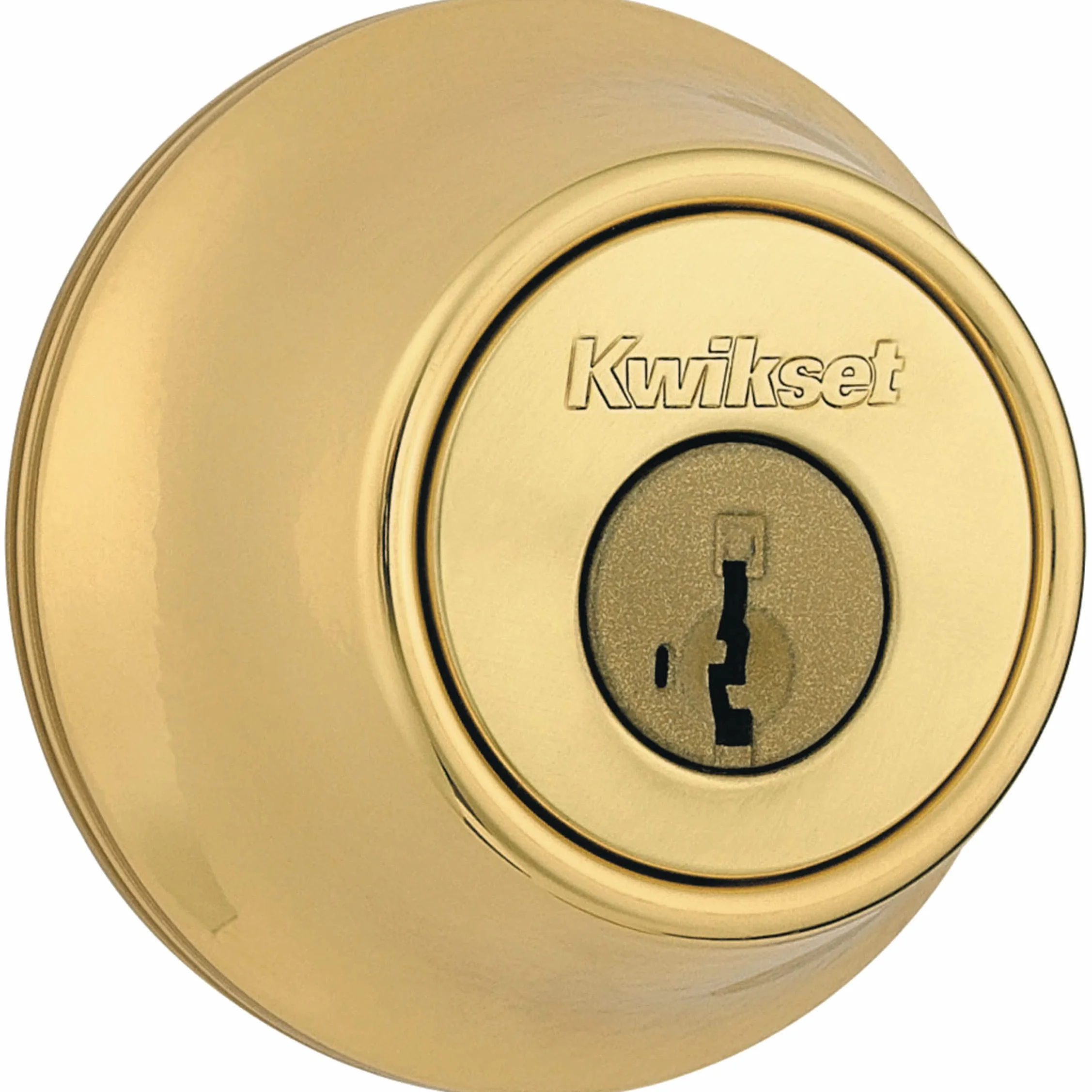 Kwikset 96600-573 polerowany mosiądz 660 jednocylindrowa zasuwa SmartKey okrągła