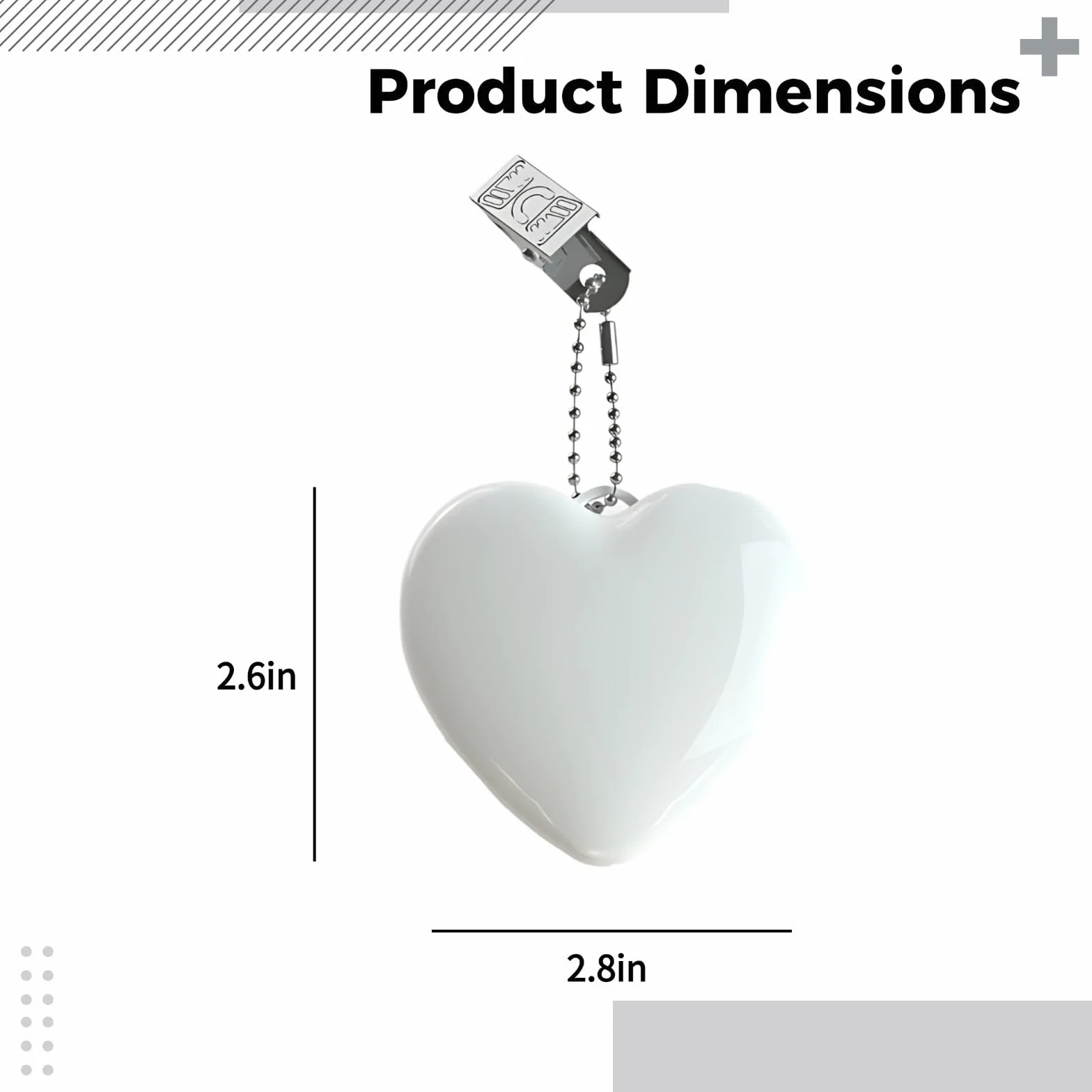 Lampka LED do torebki w kształcie serca 2 szt. ładowana przez USB kompaktowa biała