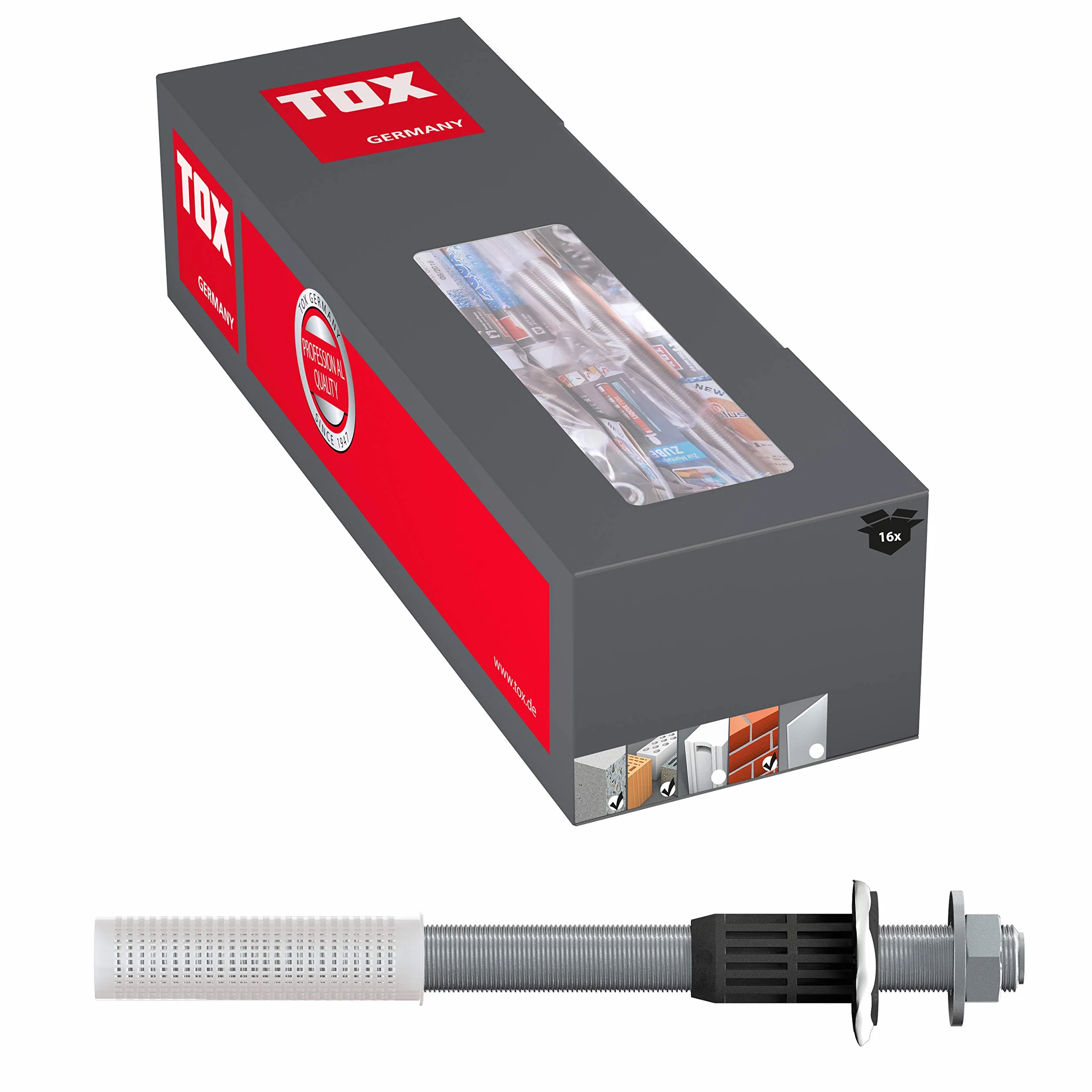 TOX System montażowy Thermo Proof M12 x 300 do dużych obciążeń