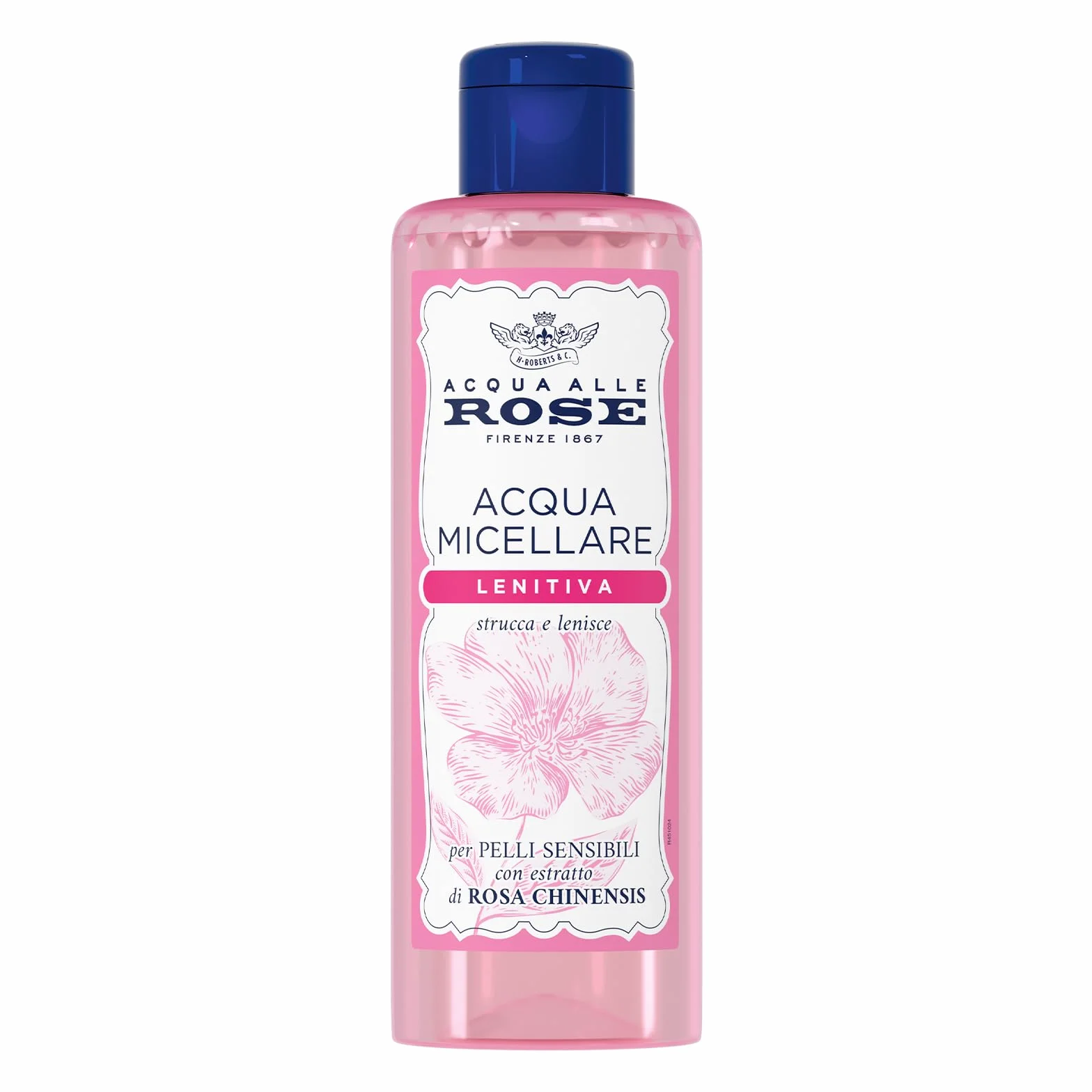 Acqua alle Rose Łagodna woda micelarna do skóry wrażliwej, do makijażu i oczyszczania twarzy, oczu i ust, z ekstraktem z róży Chinensis, który chroni skórę przed czynnikami zewnętrznymi, bez