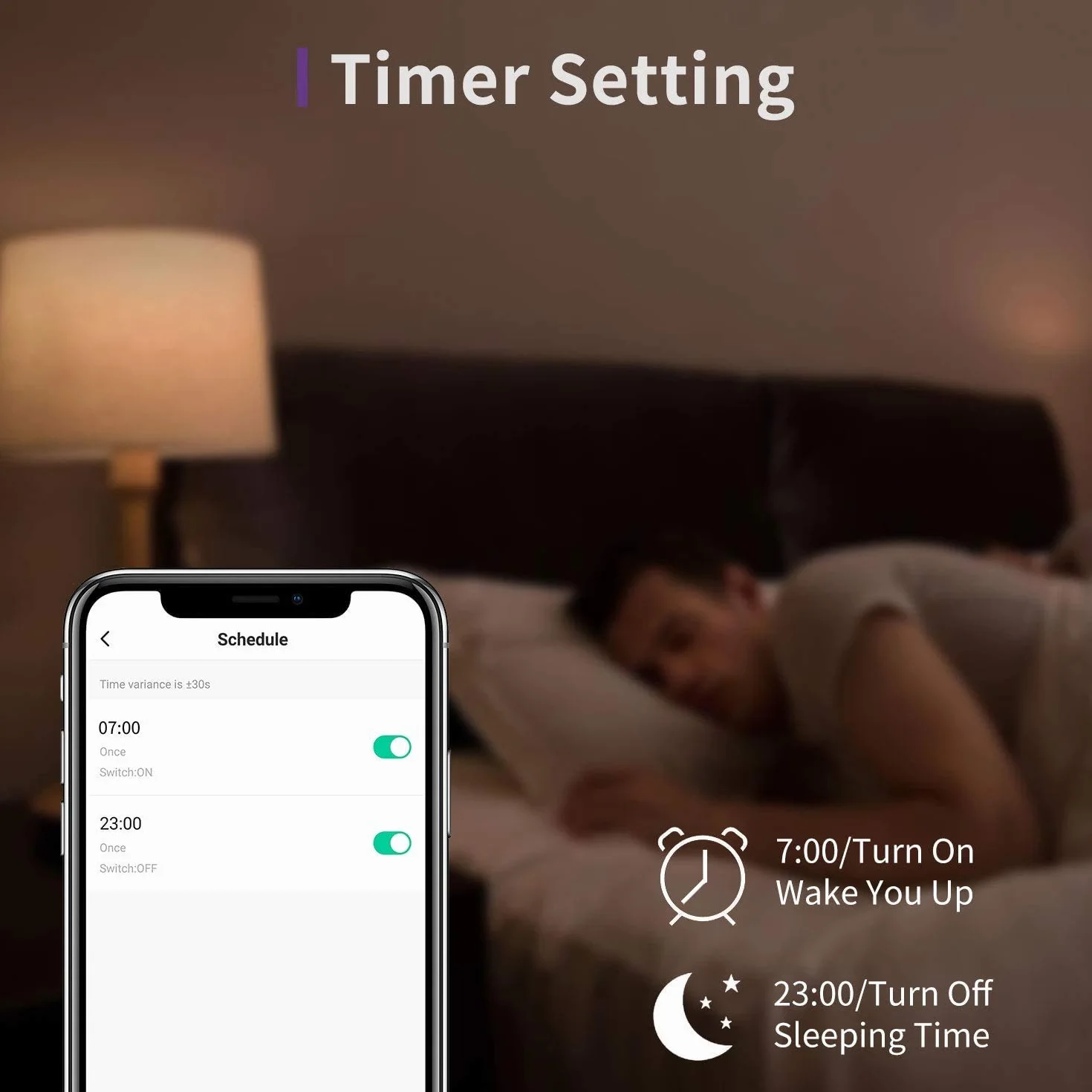 Żarówka Alexa Fitop Smart E27, lampa Wi-Fi, kompatybilna z Alexa/Google Home, 10 W, 900 lm, możliwość ściemniania, ciepła biel i wielokolorowa żarówka, kontrola za pomocą aplikacji, nie wymaga koncentratora, 2 szt.