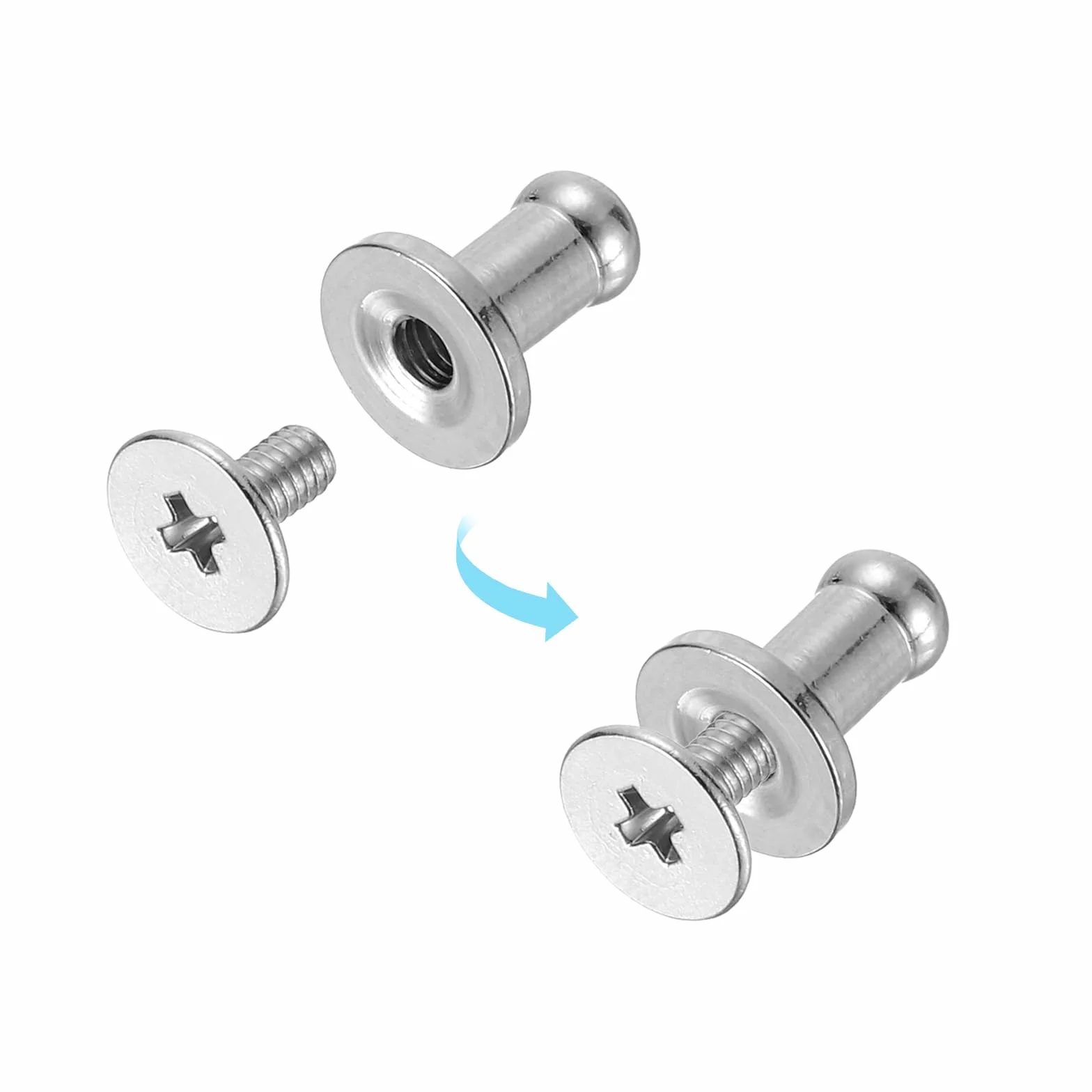 Mosiężne nity z główką kulkową 4 mm 15 sztuk QUARKZMAN do majsterkowania