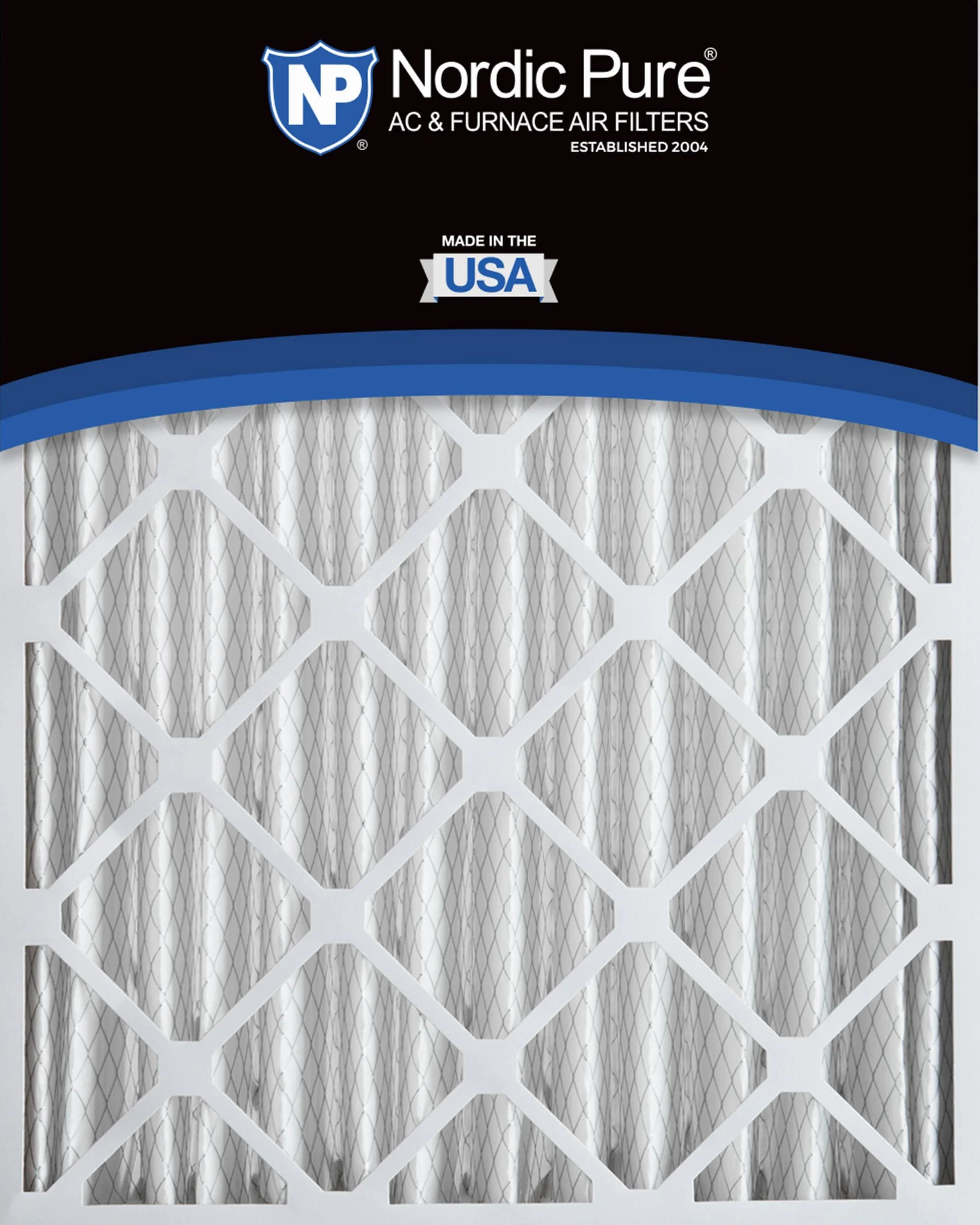 Nordic Pure 16 x 25 x 4 filtry powietrza do pieca AC MERV 12, pudełko 2 szt