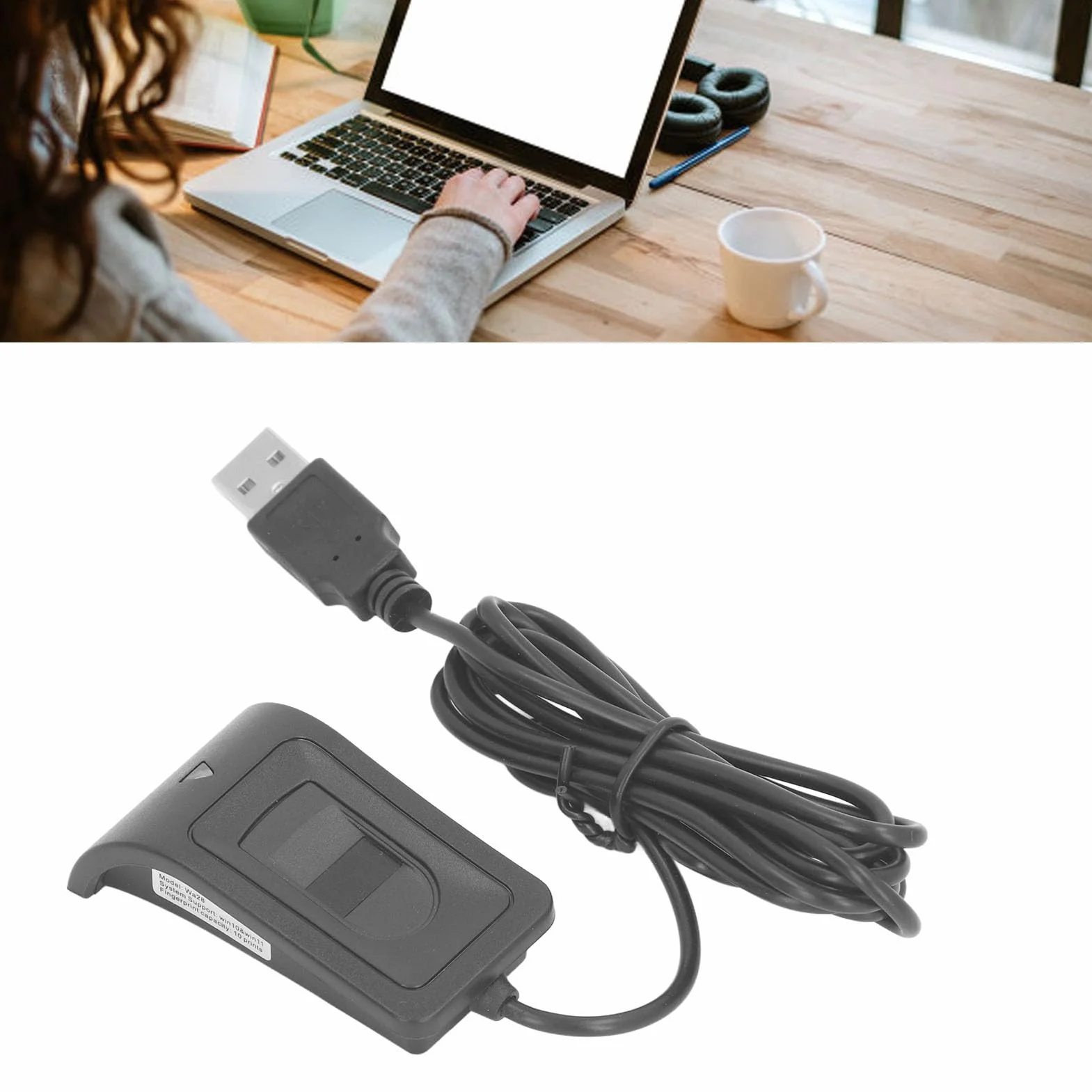 Czytnik Linii Papilarnych USB DC5V Pojemnościowy Skaner Biometryczny Plug and Play Windows 10