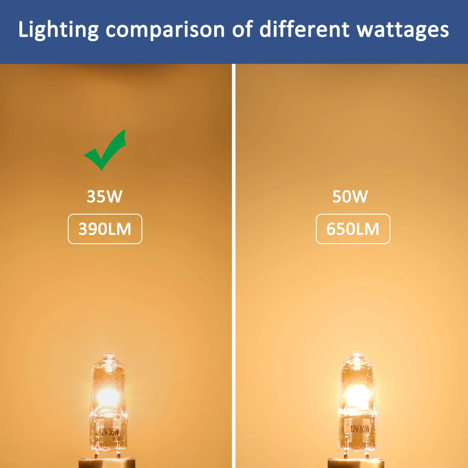 Żarówki halogenowe G6.35 35W 12V 390lm 2700K ściemnialne 12 szt. do lamp i żyrandoli