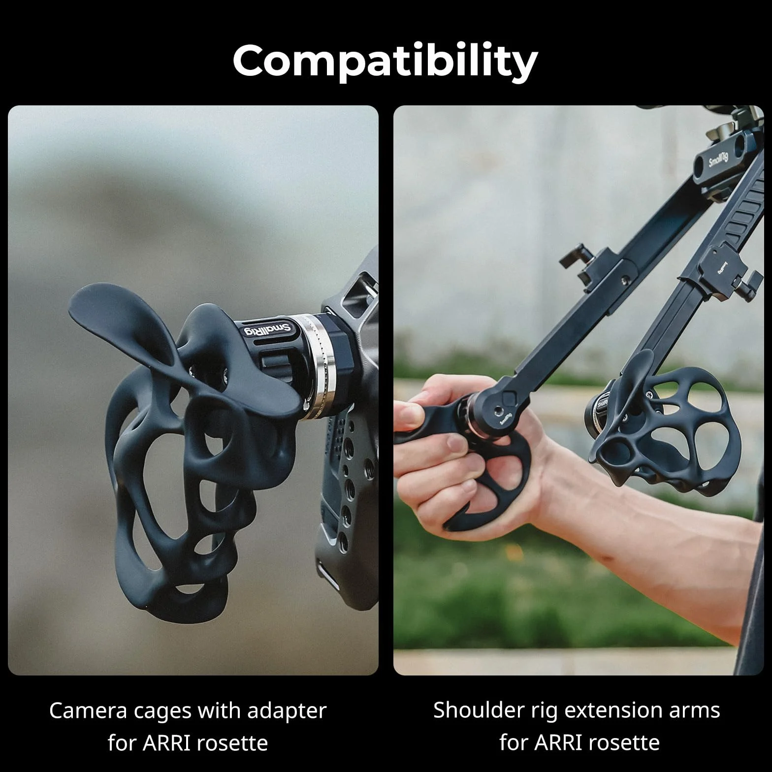 SMALLRIG obrotowy uchwyt 360° z pustym wnętrzem do ARRI udźwig 15 kg 5240