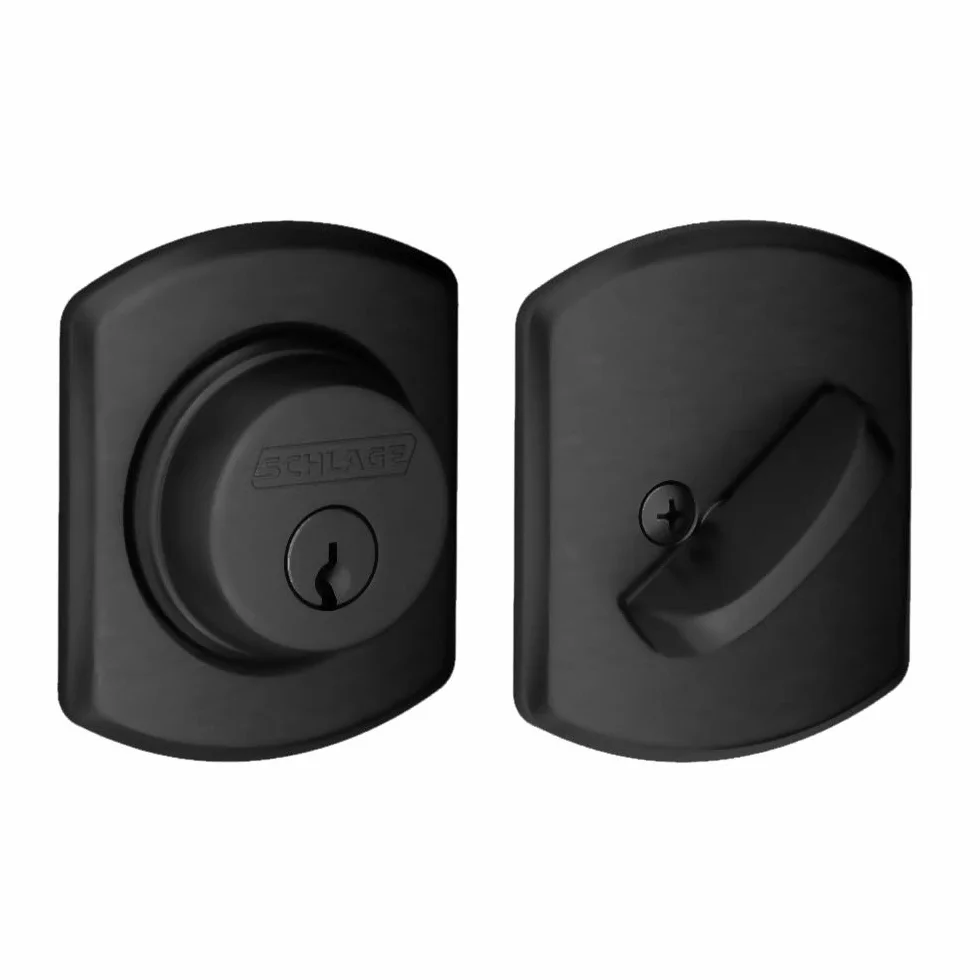 Schlage B60N GRW 622 Greenwich zasuwa klucz 1-stronny czarny matowy