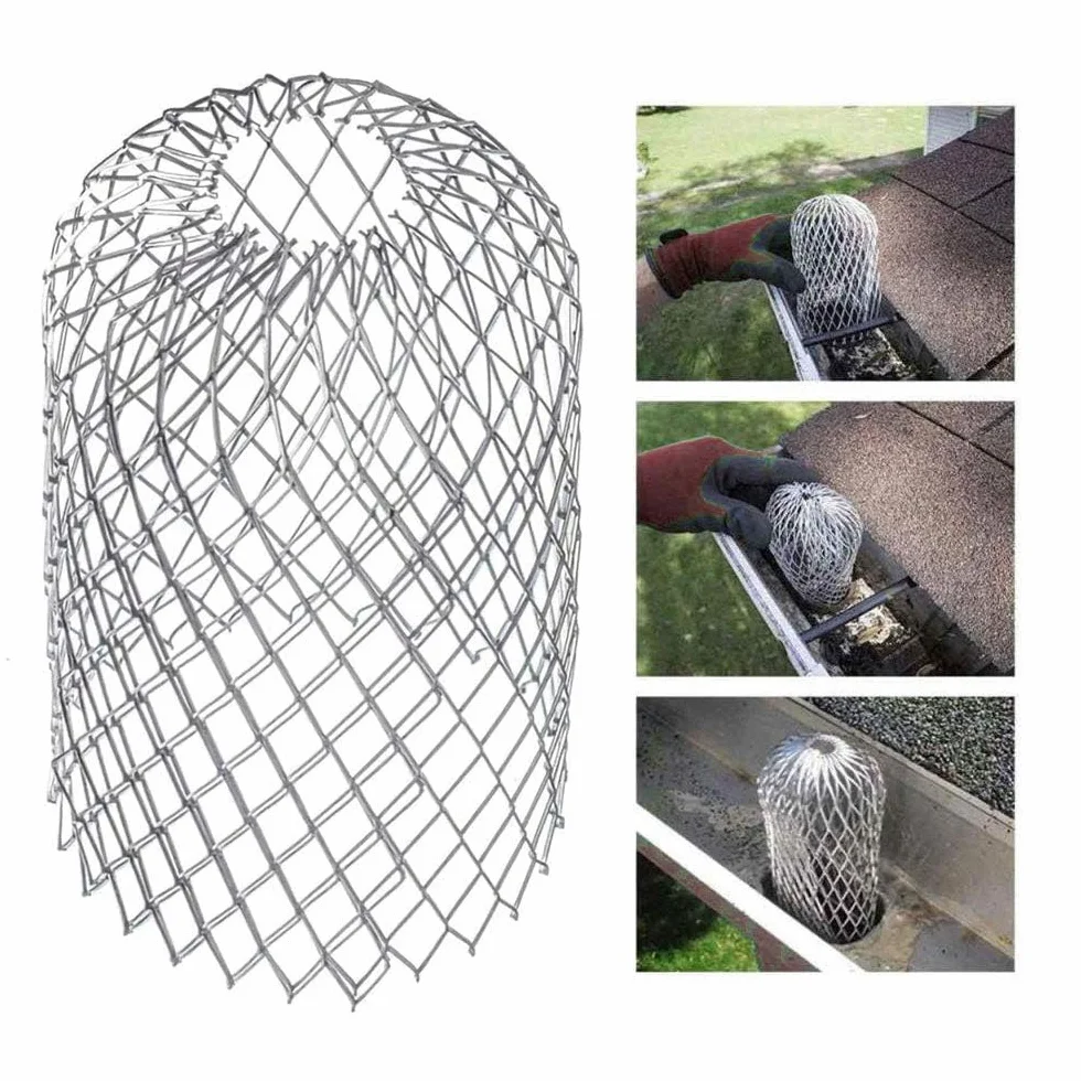 Ochrona rynny dachowej aluminiowa antykorozyjna do rur spustowych sitko regulowane 50-100 mm 15 szt.
