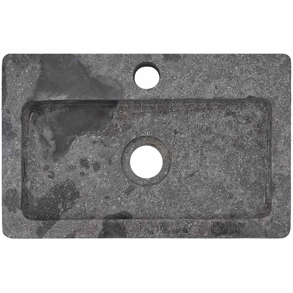 vidaXL Umywalka naścienna szara 38x24x6,5 cm marmur