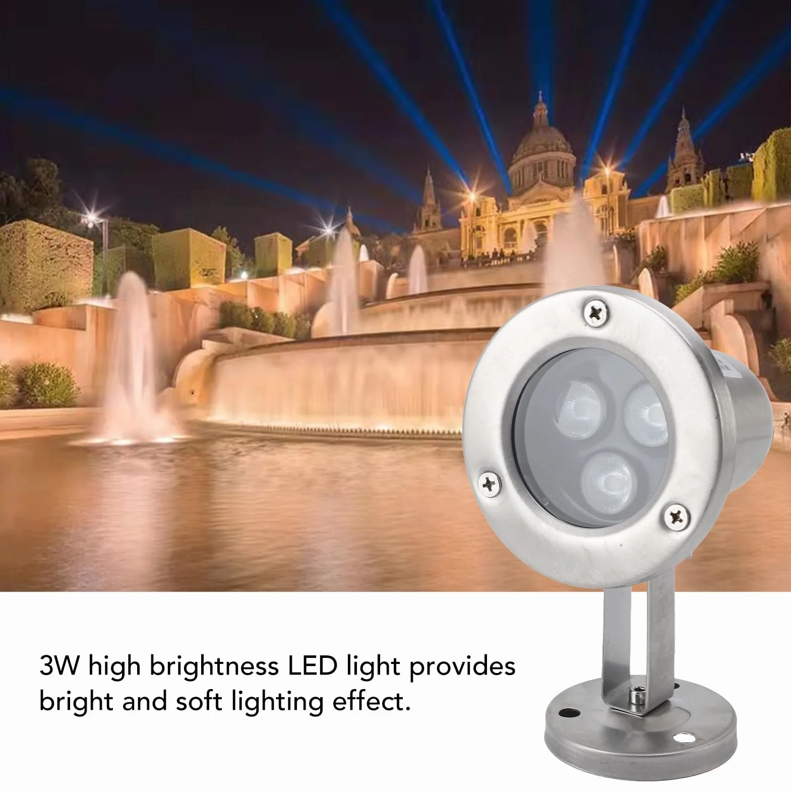 Kolorowe Diody LED do Oczek Wodnych RGB Podwodne Reflektory Punktowe IP68 3 W
