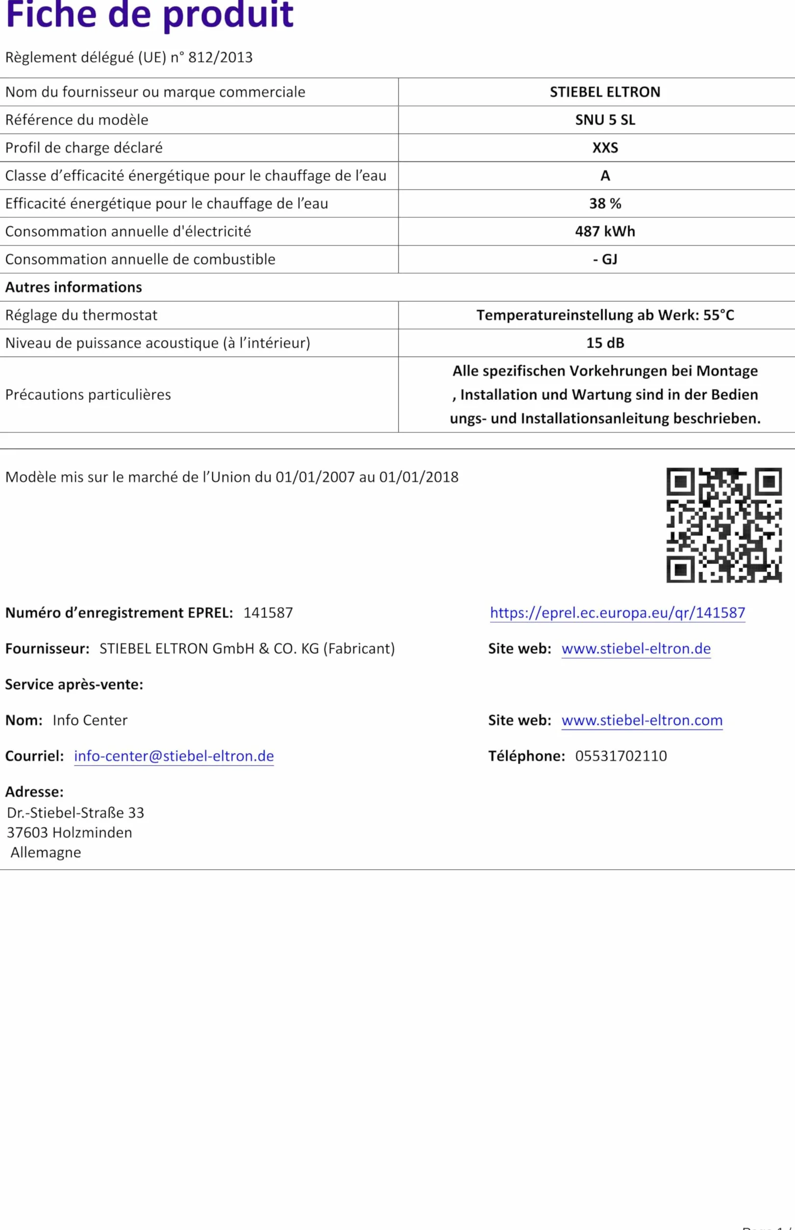 Stiebel Eltron 221115 Zasobnik Ciepłej Wody SNU 5 SL, Biały, 230 V, 5 L