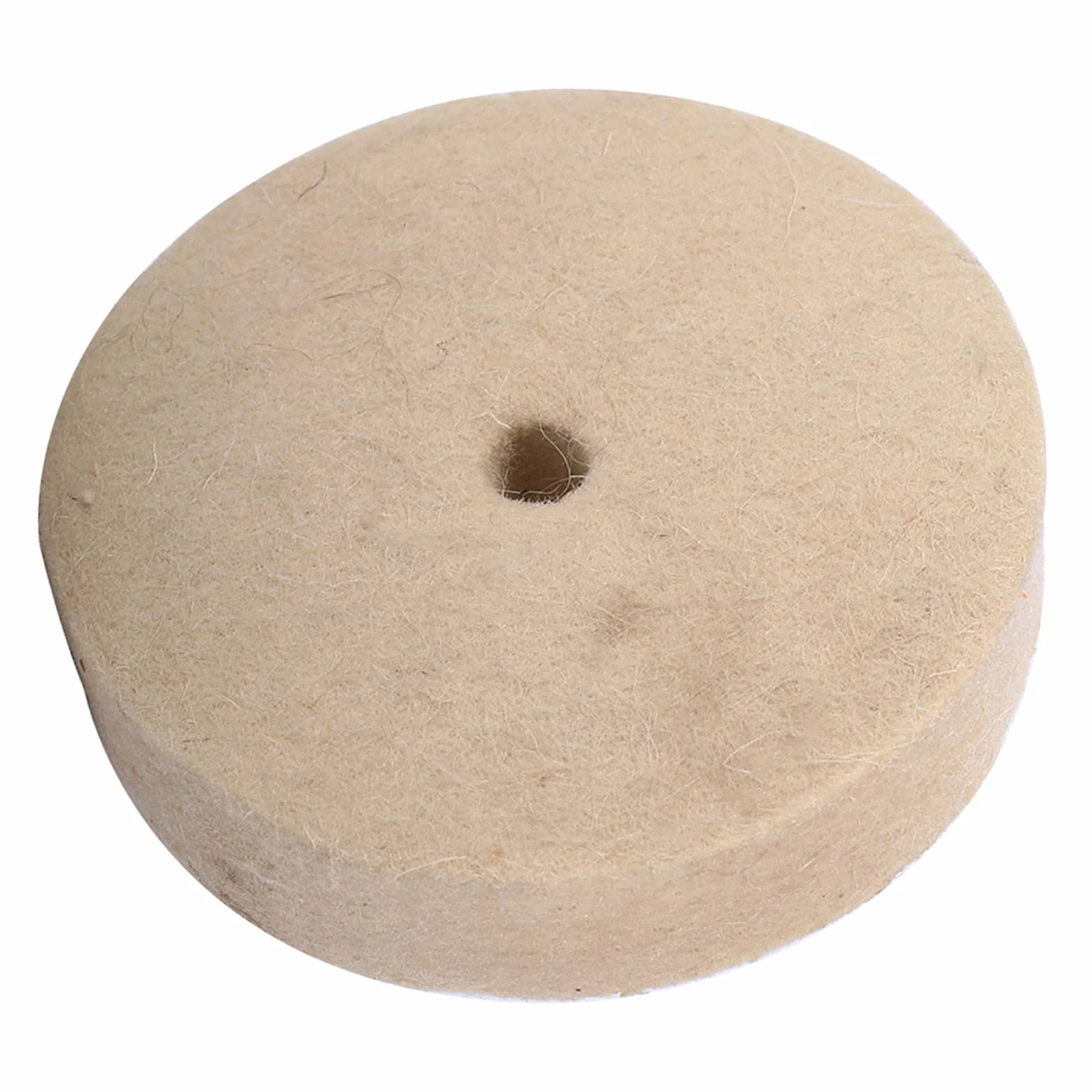 Okrągła Tarcza Szlifierska z Filcu Wełnianego, 100x25 Mm, Beżowa Podkładka Polerska