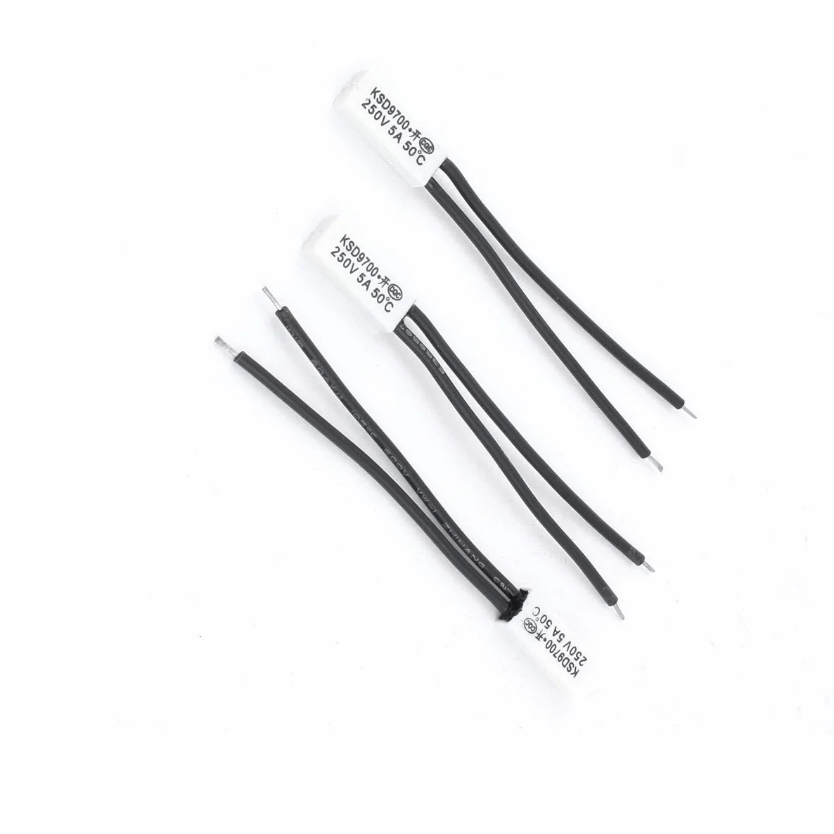 Aexit 3 szt.KSD9700 AC 250 V 5A 50 stopni celsjusza bez bimetalowego przełącznika temperatury(3 Pcs KSD9700 AC 220V 5A 50 Celsius NO Commutateur température Thermostat bimétal