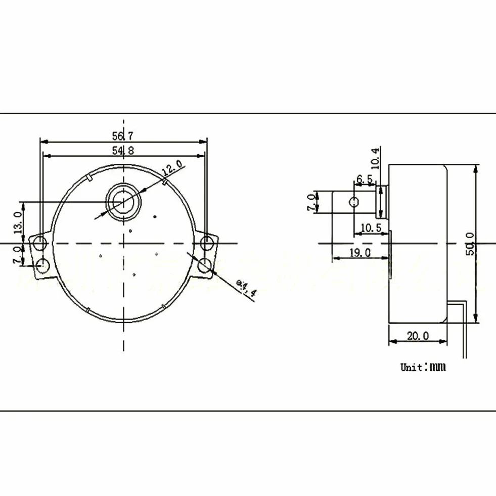 Silnik synchroniczny prądu przemiennego 220-240 V CW/CCW 0,8-1 obr./min 4 W
