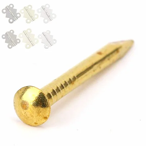 Mosiężne gwoździe 10 mm, 100 szt., dekoracyjne pudełka na zdjęcia, akcesoria DIY
