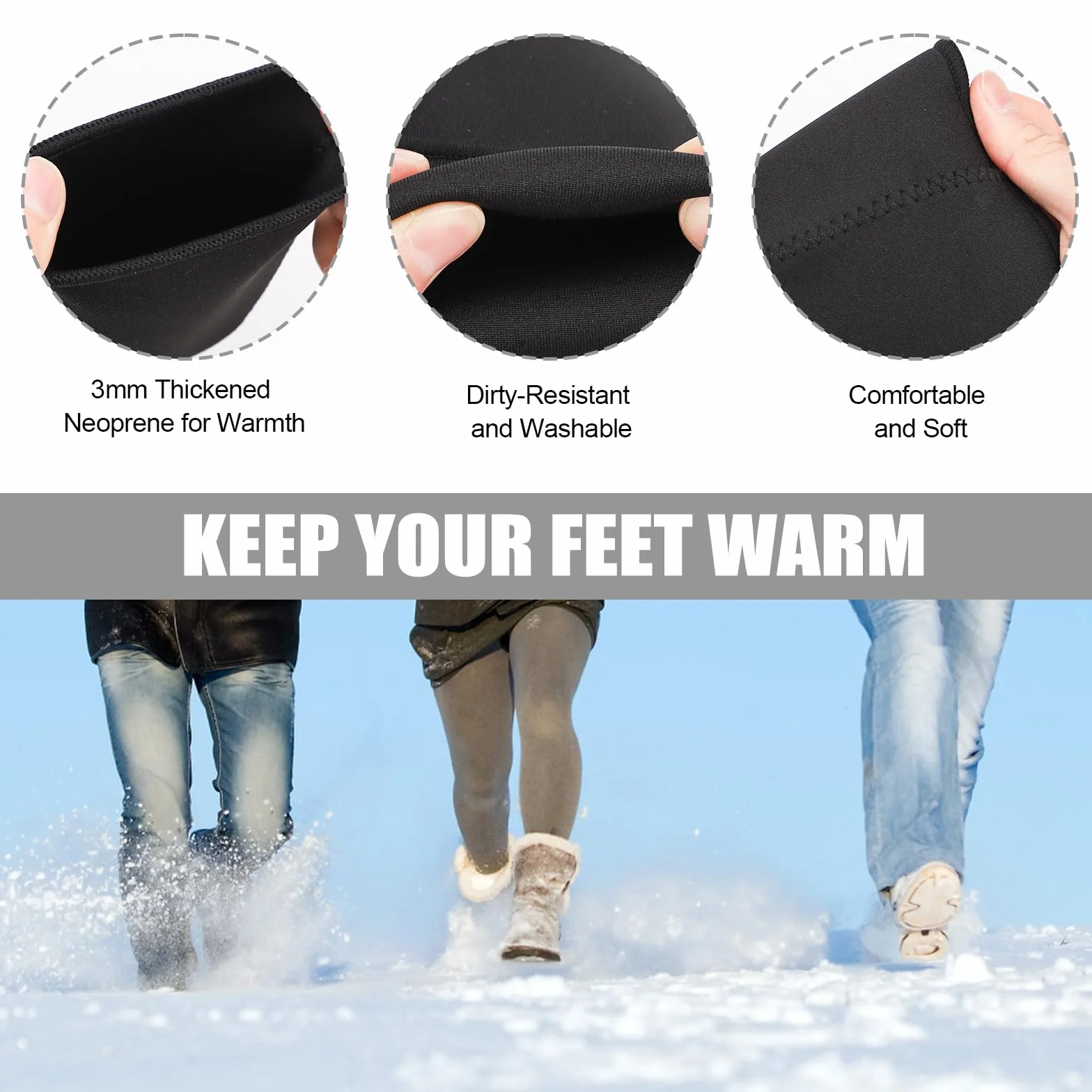 2 Pary Ocieplacze na Palce, Neopren Termiczne Ocieplacze na Palce Toe Warmer Rekawy do Podgrzewania Stóp Lowiectwo Jazda na rowerze bieganie turystyka dla Kobiet Mezczyzn (Rozmiar M)