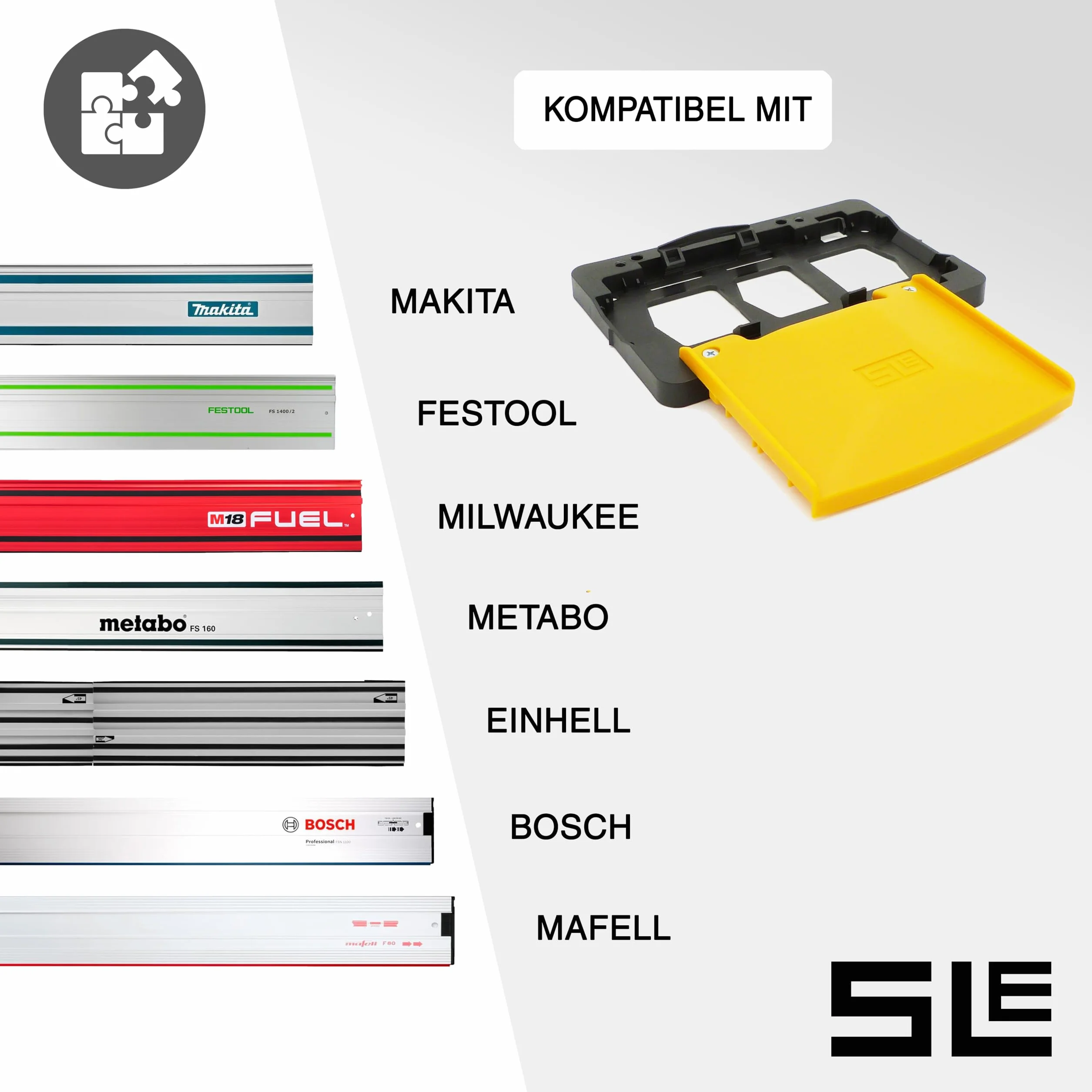 SLE Adapter Szyny Prowadzącej do Wyrzynarki DEWALT DCS331 Makita Festool Bosch