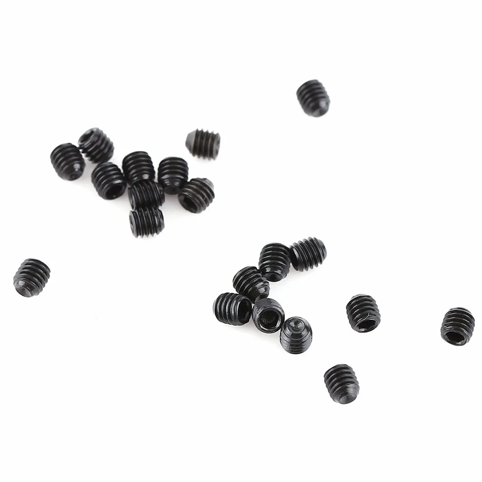 200 Stück M3 Kohlenstoffstahl Hex Madenschrauben Set Cup Punkt Maschine Verschluss