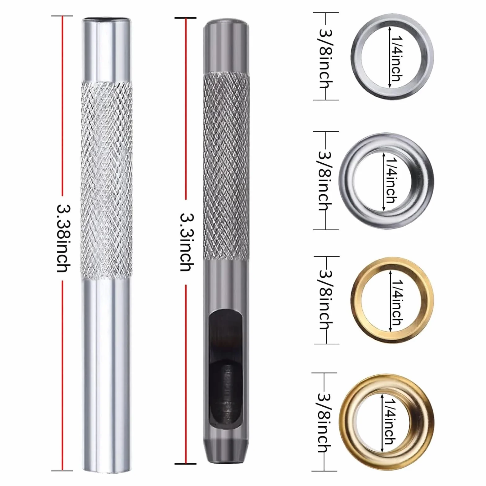 Oczka do plandek 5 mm metalowe zestaw narzędzi 200 sztuk do zasłon toreb skórzanych odzieży DIY