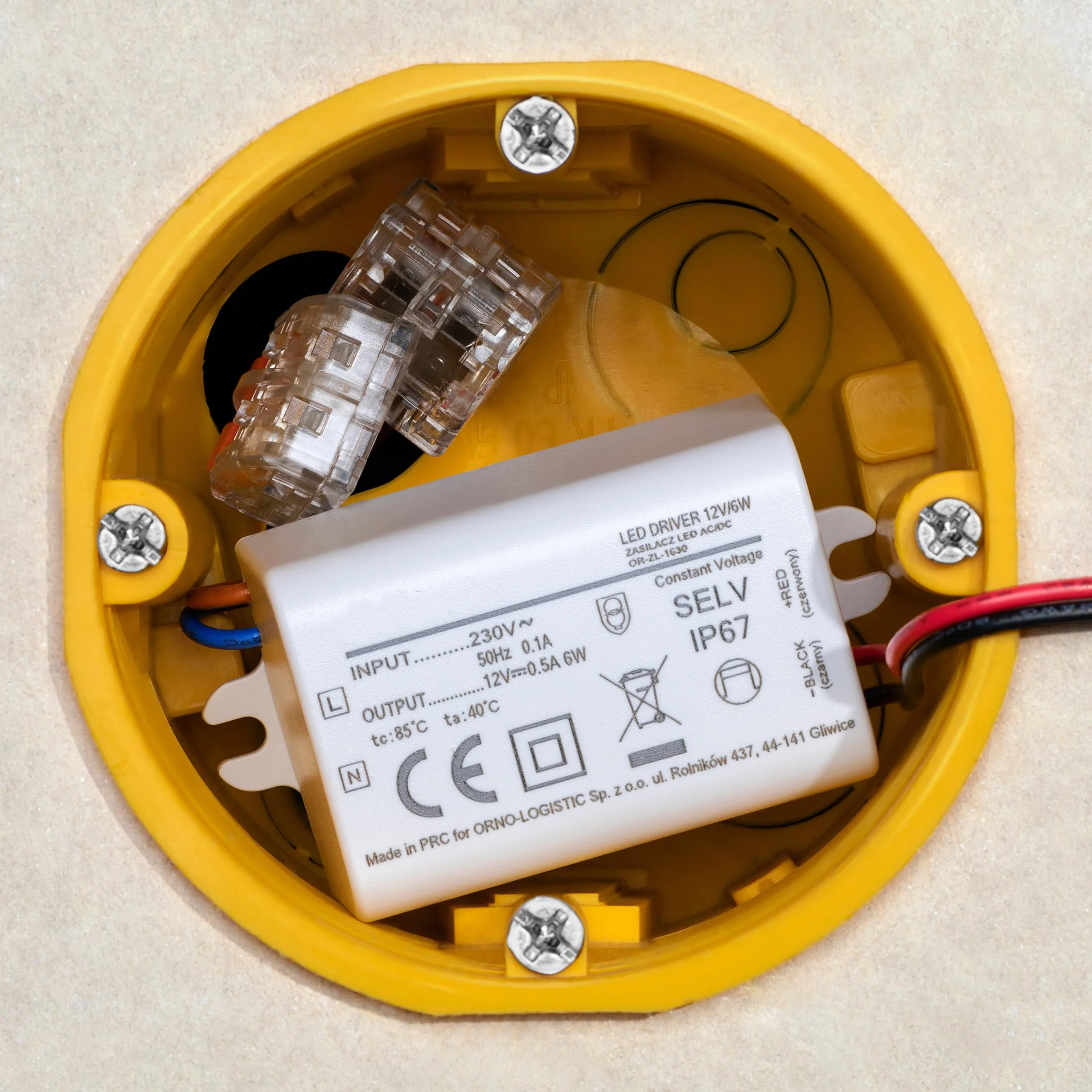 Zasilacz MINI do LED 12VDC 6W IP67