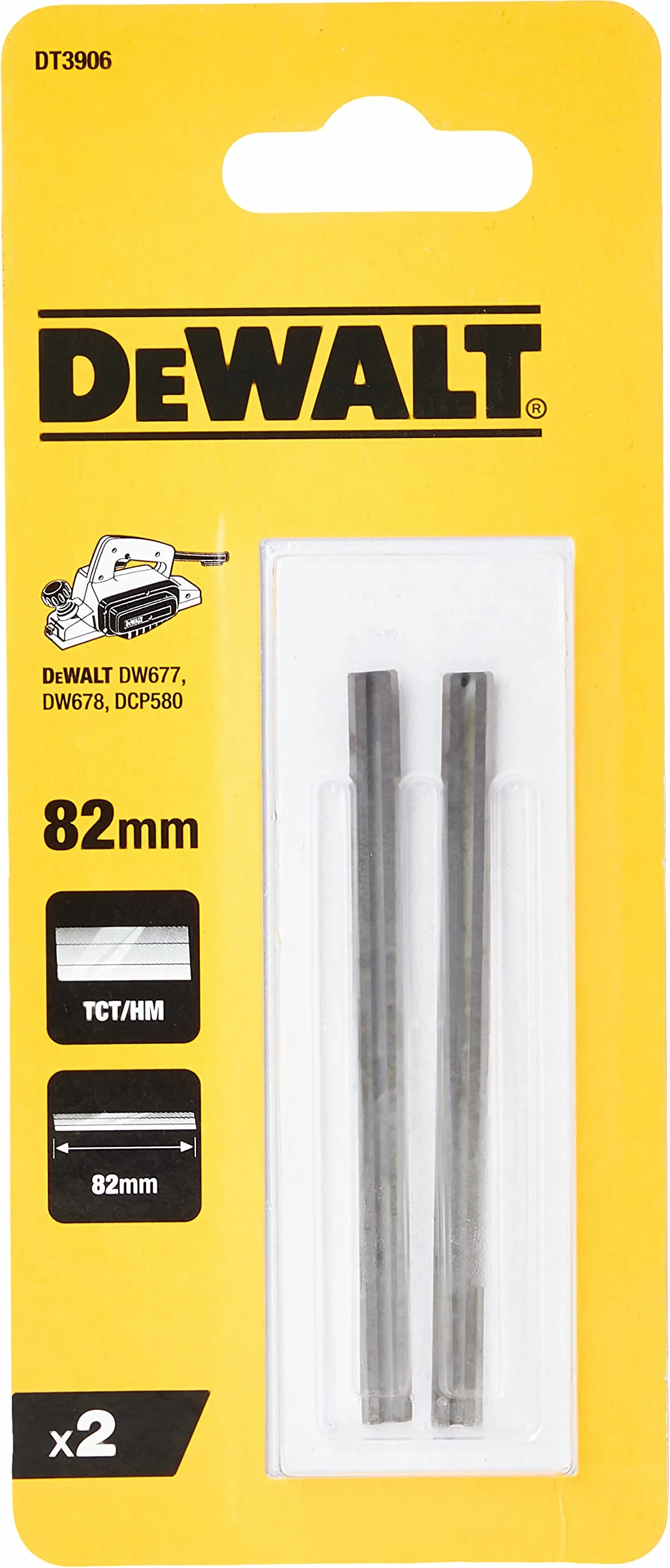 DeWalt DT3906-QZ Tct dwustronne ostrza strugarki 82 mm