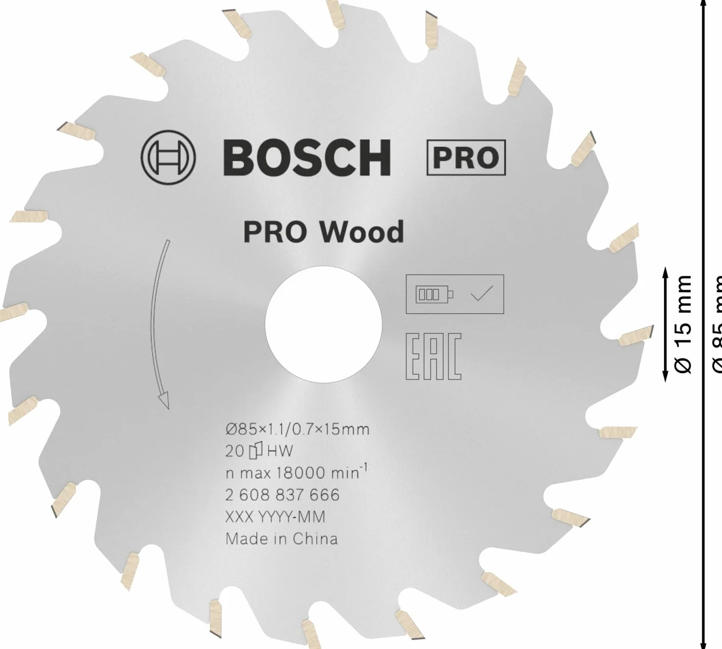 Bosch Tarcza pilarska PRO Wood do pilarek tarczowych Ø mm