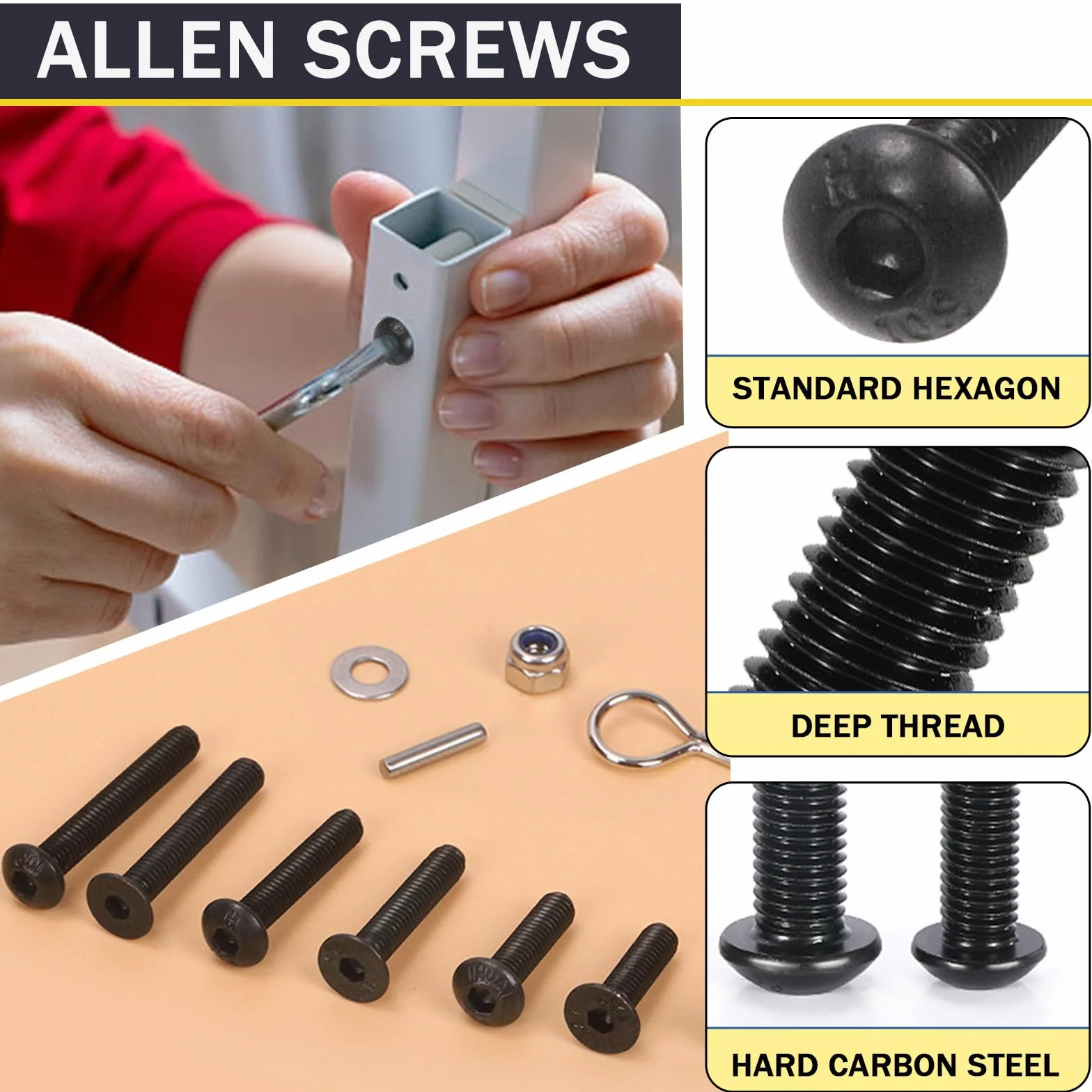 Zestaw śrub RC M3 M4 Metric Hex Button Socket Head Cap Screw, uniwersalny osprzęt do mocowania osiowego HPI 1/8 1/10 1/12 1/16