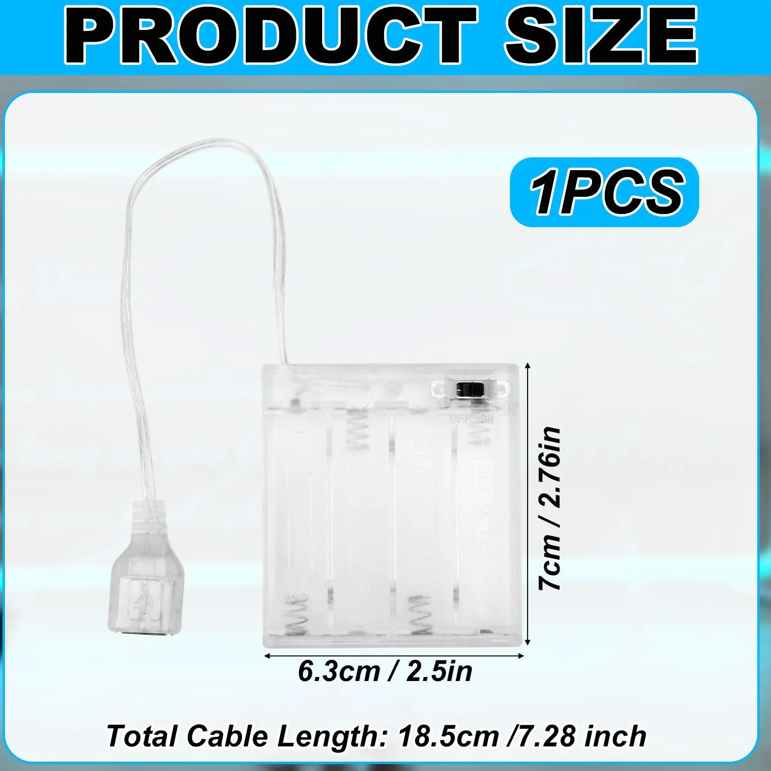 Przenośny Zestaw Baterii do Neonów LED 5V-6V, Zasilacz USB na Baterie