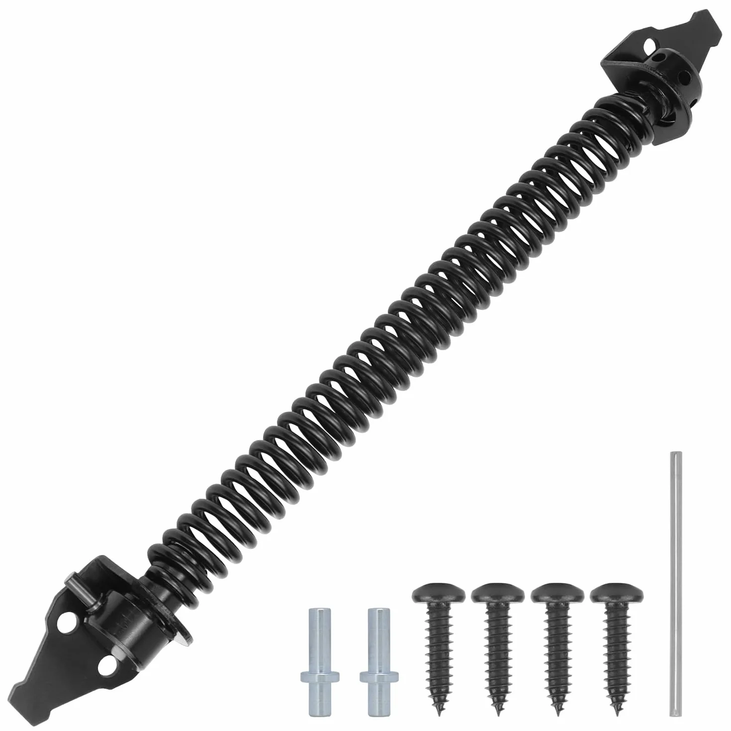 QWORK Automatyczny samozamykacz, regulowana sprężyna naciągowa ze stali węglowej 36 cm do drzwi