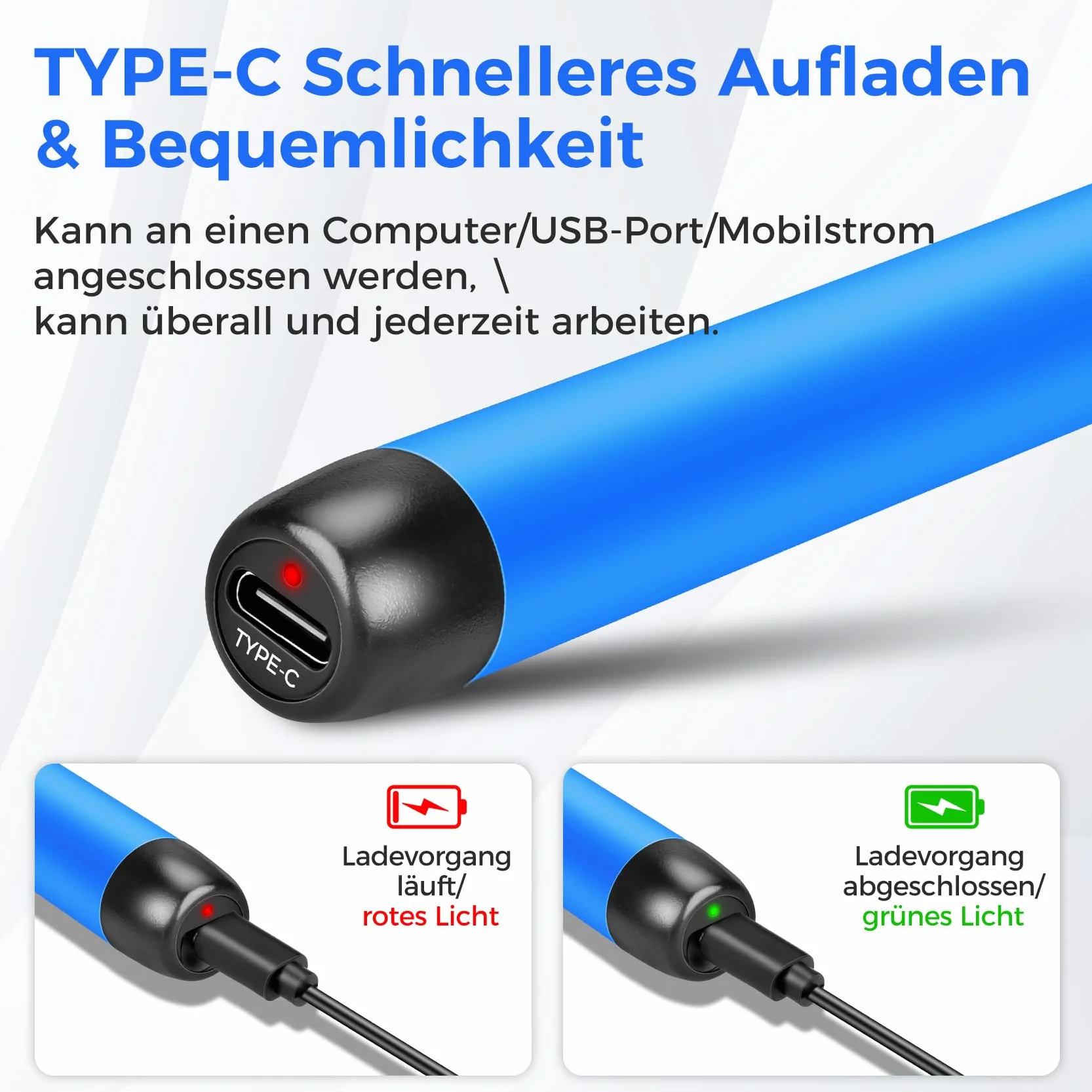 Bezprzewodowy zestaw do lutowania USB z 3 ustawialnymi temperaturami 300℃-450℃, 3 końcówkami, podstawką i drutem