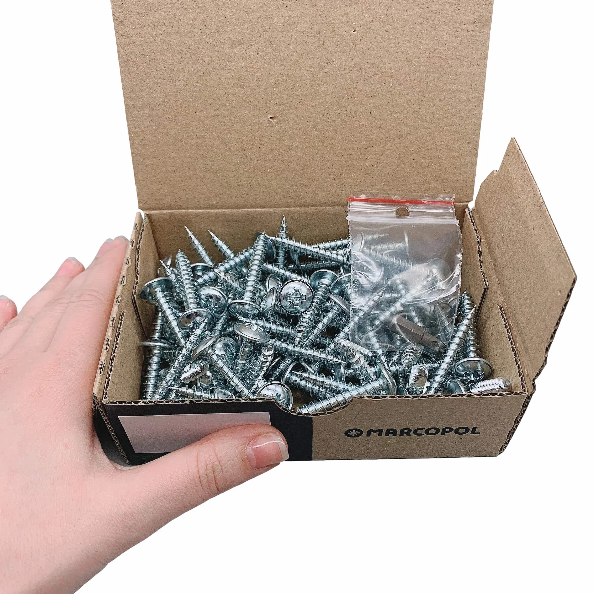 Wkręty do drewna ocynkowane 6,0 x 40 mm samogwintujące 100 sztuk