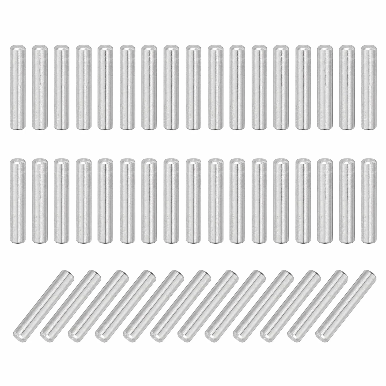 QUARKZMAN 110 sztuk kołków rozporowych 3 mm x 16 mm trzpień podporowy do regału ze stali nierdzewnej 304 kołki do regałów szafek mebli niklowane srebrne powlekane