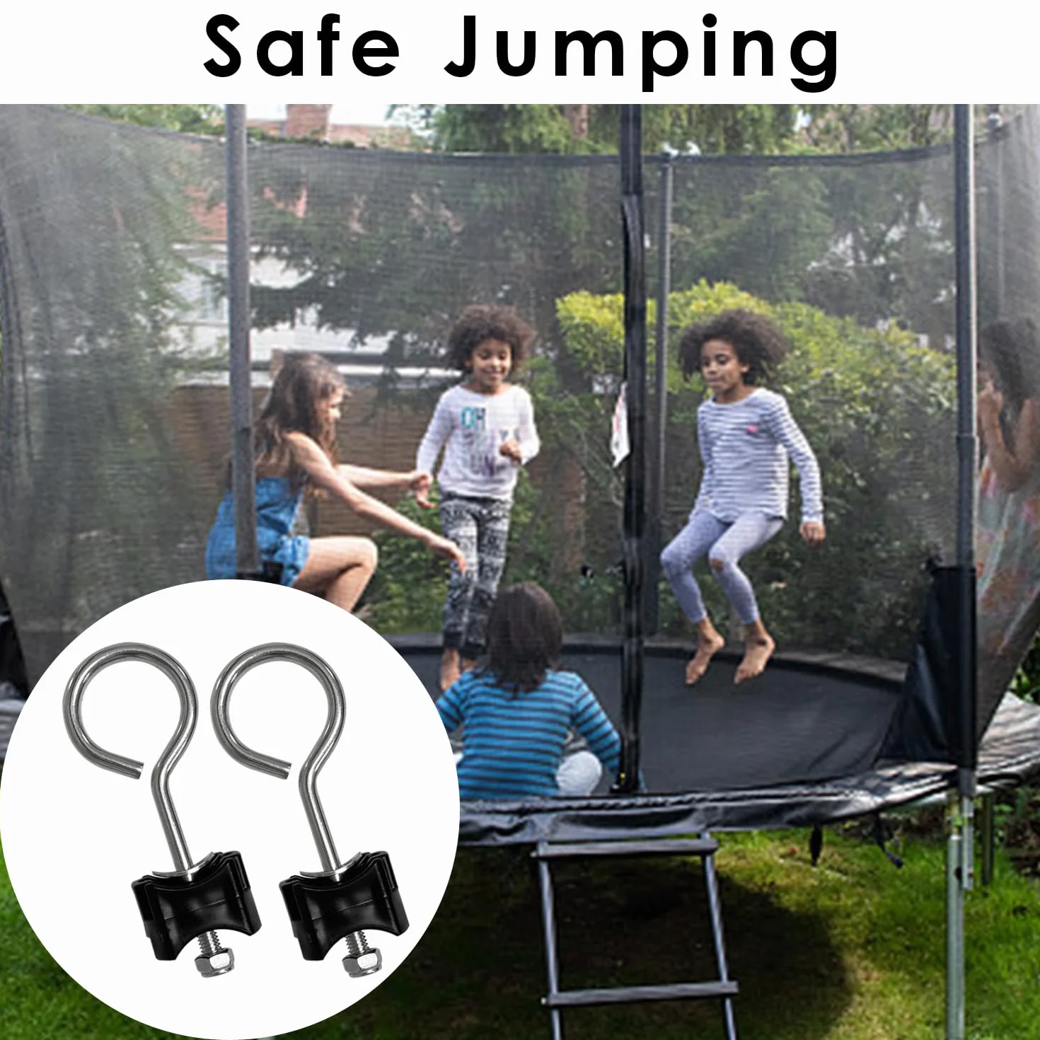 4 sztuk śrub do trampoliny, akcesoria do trampoliny, śruby zabezpieczające do trampoliny, śruby do trampoliny, akcesoria śrubowe do mocowania trampolin
