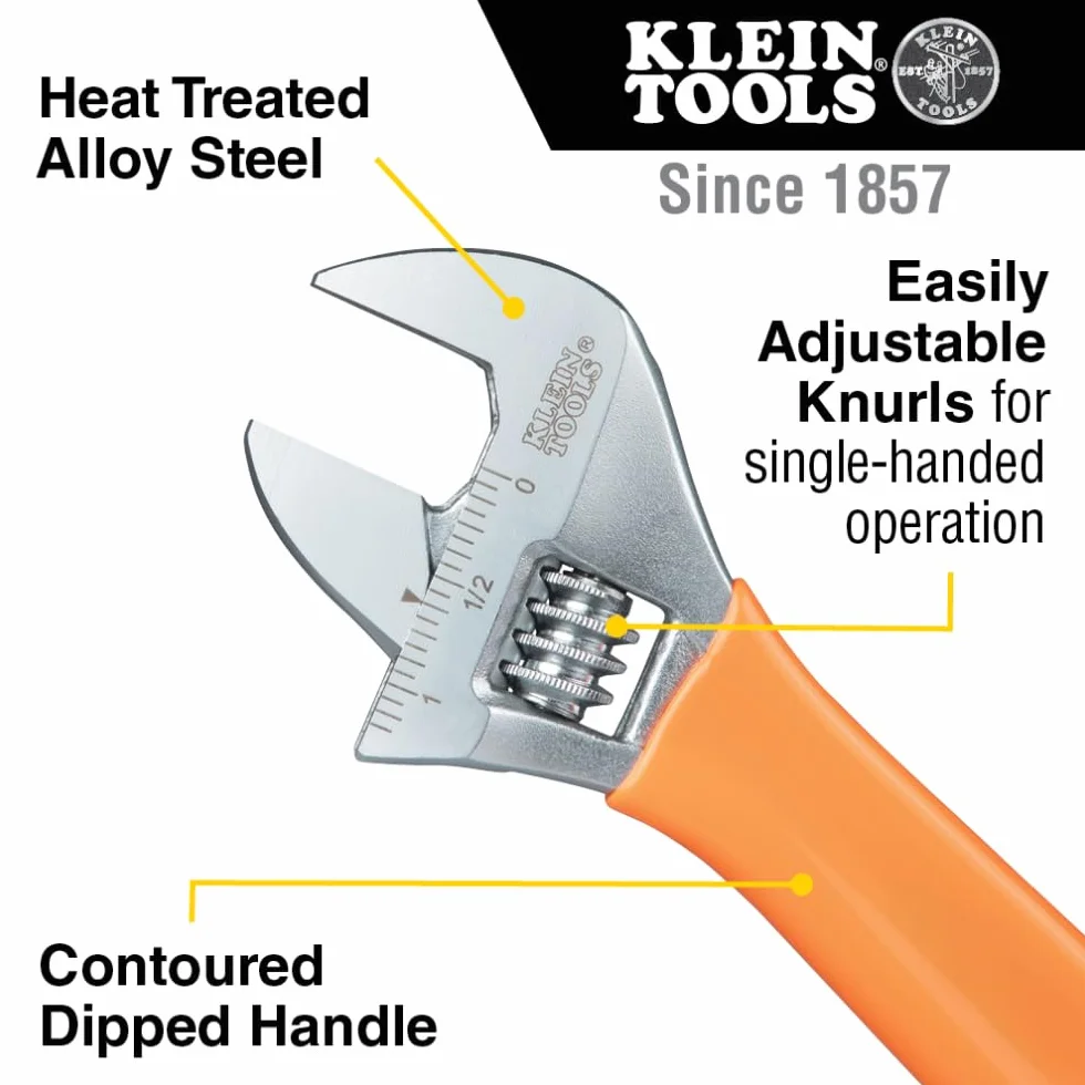 Klein Tools O5064 klucz nastawny 10 cm, szczęka o dużej pojemności, stal stopowa