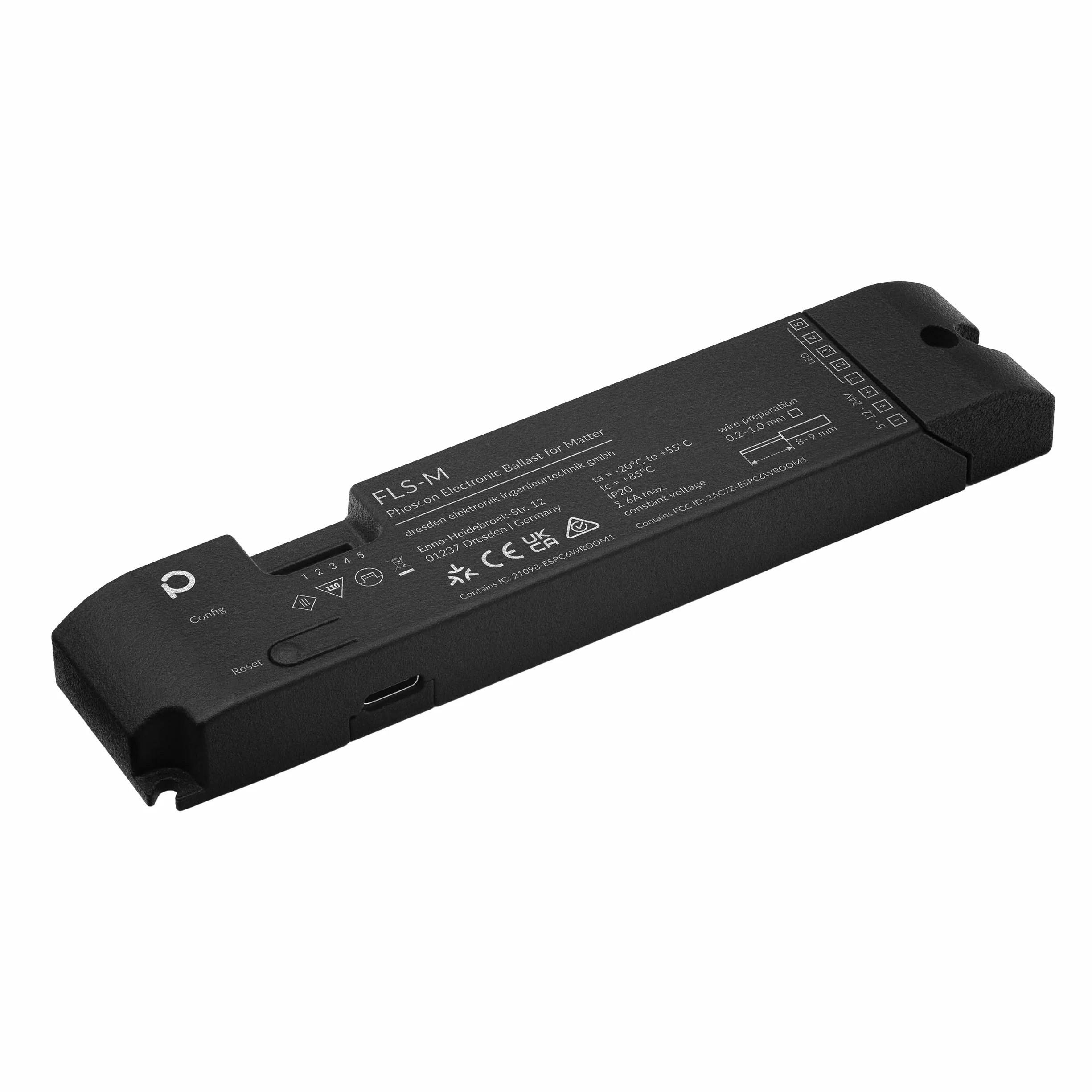 FLS-M – uniwersalny kontroler LED Matter Zigbee do taśm LED do 5 kanałów i indywidualnie adresowalnych diod LED, RGBW, RGB+CCT, jednokolorowy, WS2812B