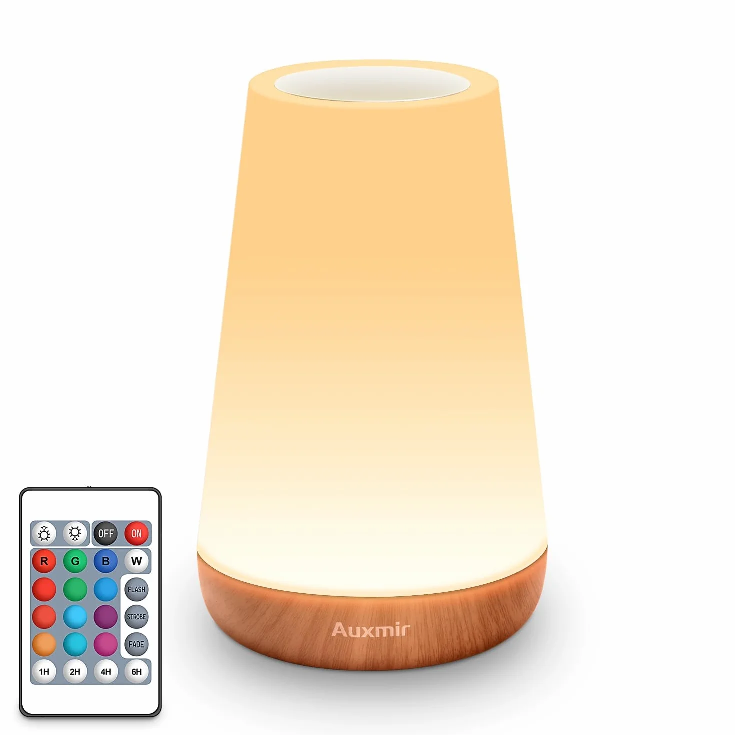 Auxmir Lampka nocna LED dotykowa RGB ściemniana USB przenośna do sypialni salonu