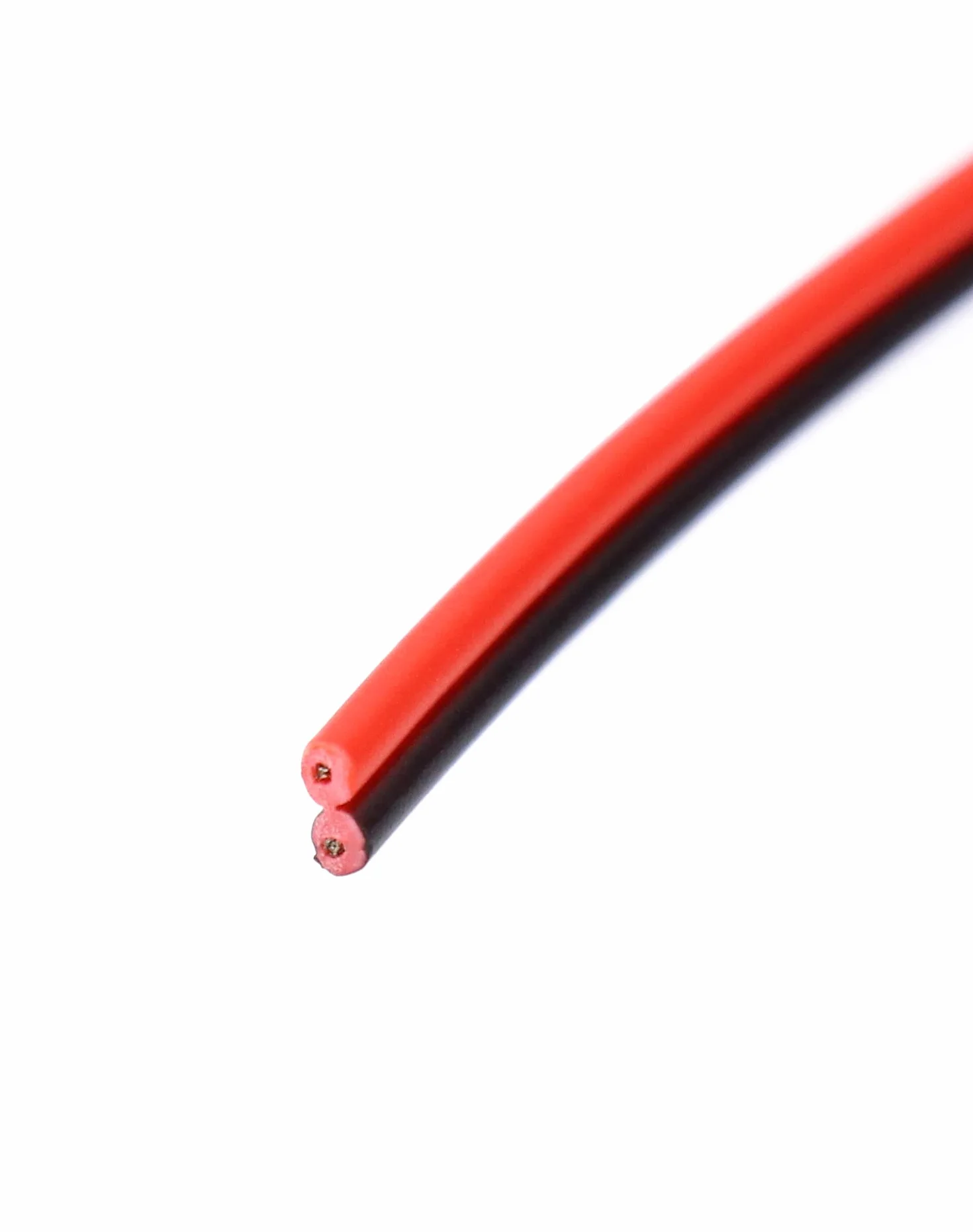 QWORK 10m 22AWG przewód elektryczny 2-żyłowy czarny czerwony do taśmy LED