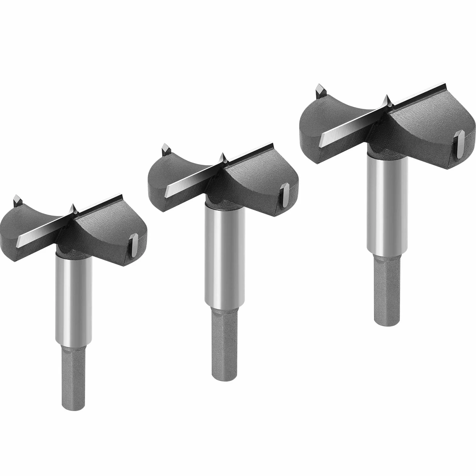 flintronic Wiertła Forstnera zestaw otwornic 3 szt. 45 50 60 mm z węglika spiekanego