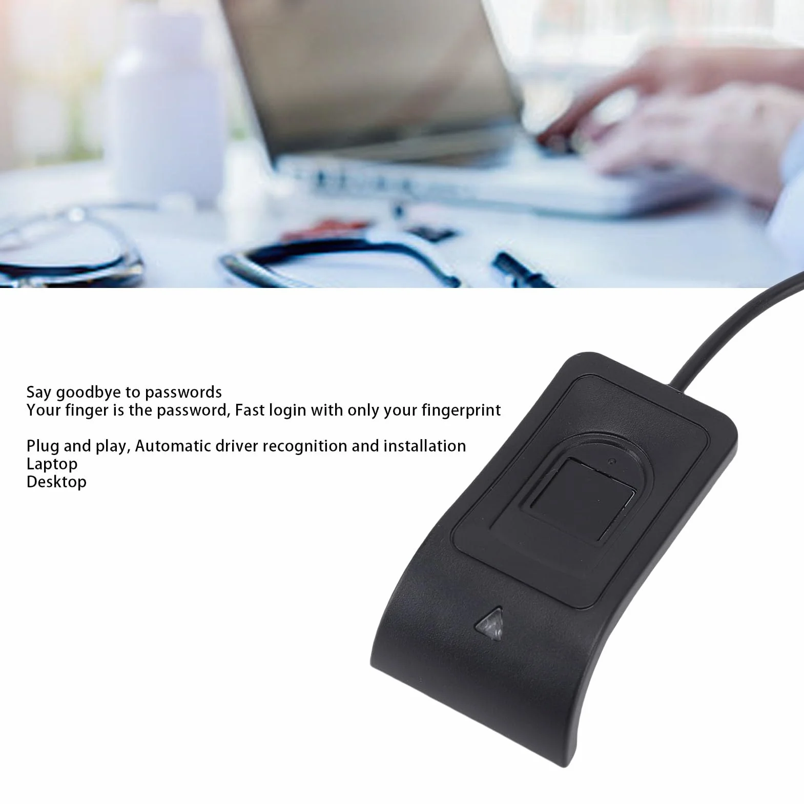 Czytnik linii papilarnych USB skaner biometryczny 360 stopni do Windows 10 11