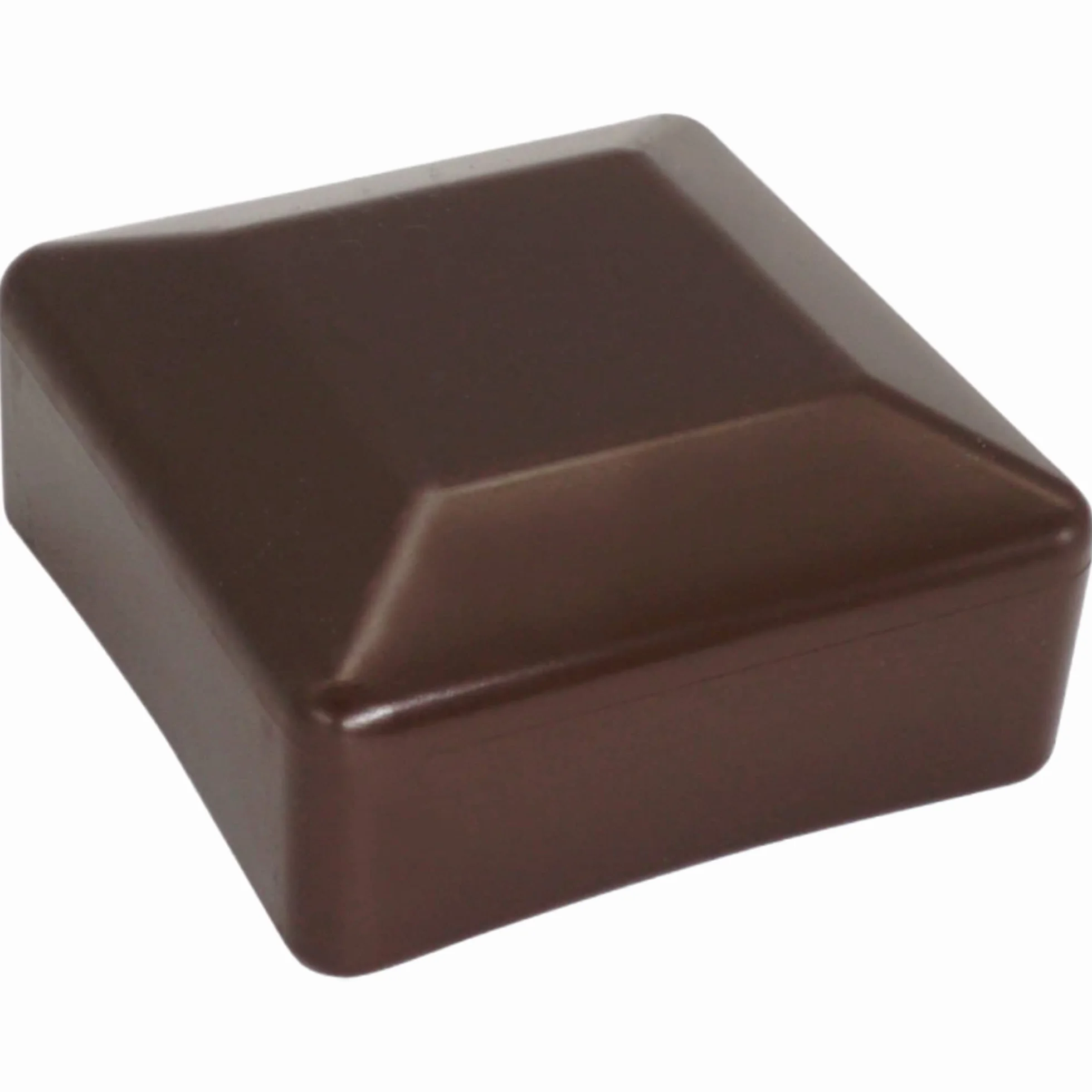 Zaślepki słupków ogrodzeniowych kwadratowe 60 x 60 mm brązowe RAL 8028 plastikowe SKIR'CO 30 szt.