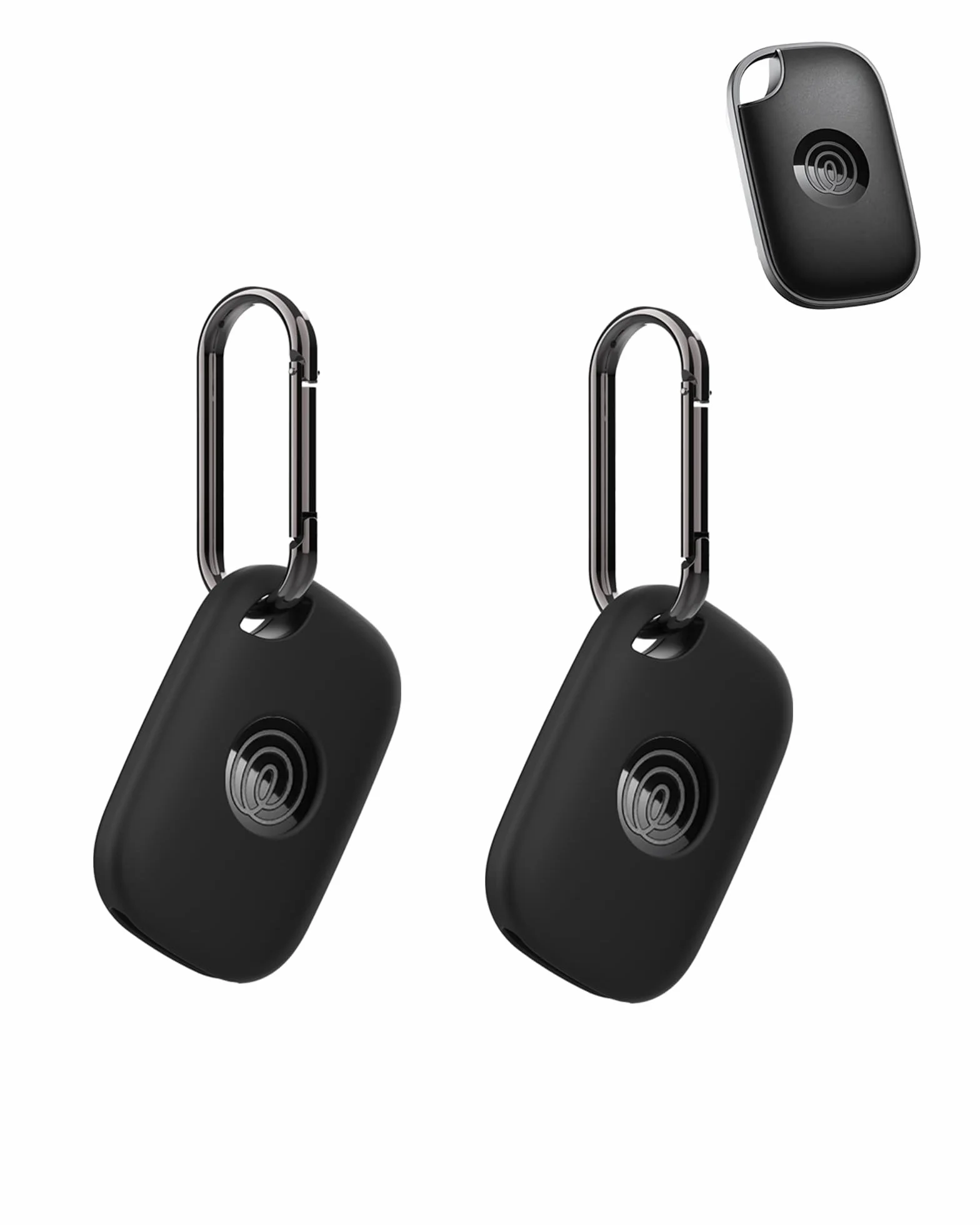 2-pak etui ochronne do Tile life360 Pro z silikonowym brelokiem do kluczy - trwałe i stylowe etui, wodoodporne, odporne na upadki - czarne