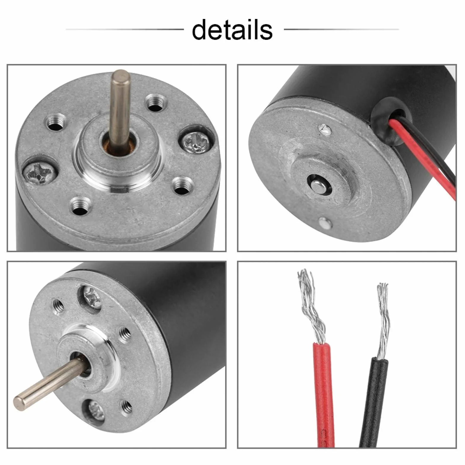 Magnes stały silnik DC, 6 V / 12 V / 24 V 21 W duża prędkość -CW/CCW magnes stały DC silnik szczotki węglowej do generatora DIY (12 V 8000 obr./min)