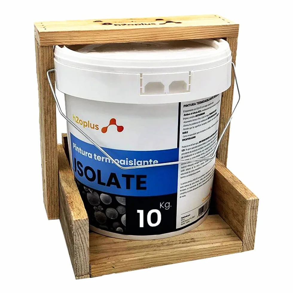 IZOLATE Biała farba termoizolacyjna 10 kg | IZOLACJA TERMICZNA i ODPORNA NA WILGOŚĆ | Idealna do wnętrz i na zewnątrz | Energooszczędna i przyjazna dla środowiska | Długotrwała biała farba